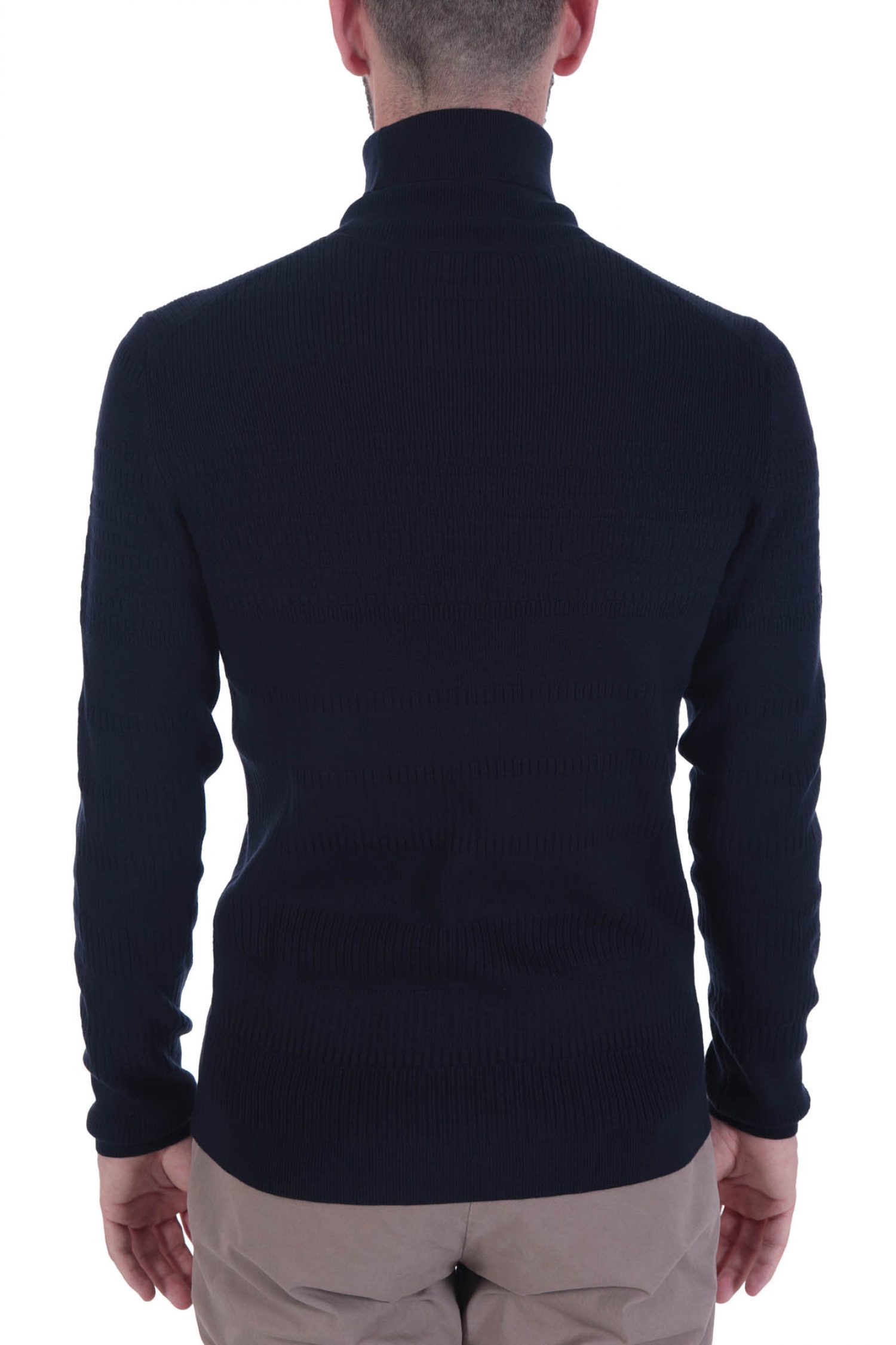 HUGO ΠΛΕΚΤΟ ROLLNECK SMAXIMO ΜΠΛΕ