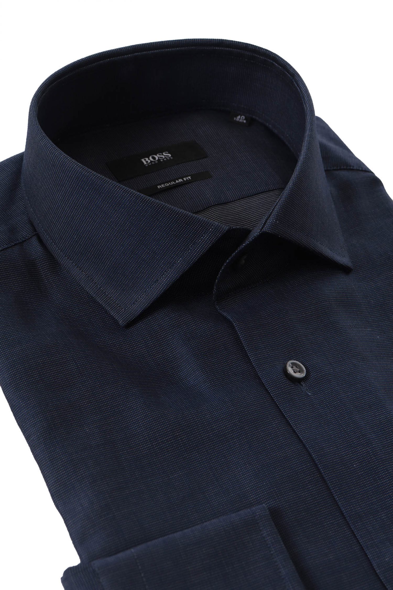 BOSS ΠΟΥΚΑΜΙΣΟ GORDON REGULAR FIT ΜΙΚΡΟΣΧΕΔΙΟ ΜΠΛΕ φωτογραφία