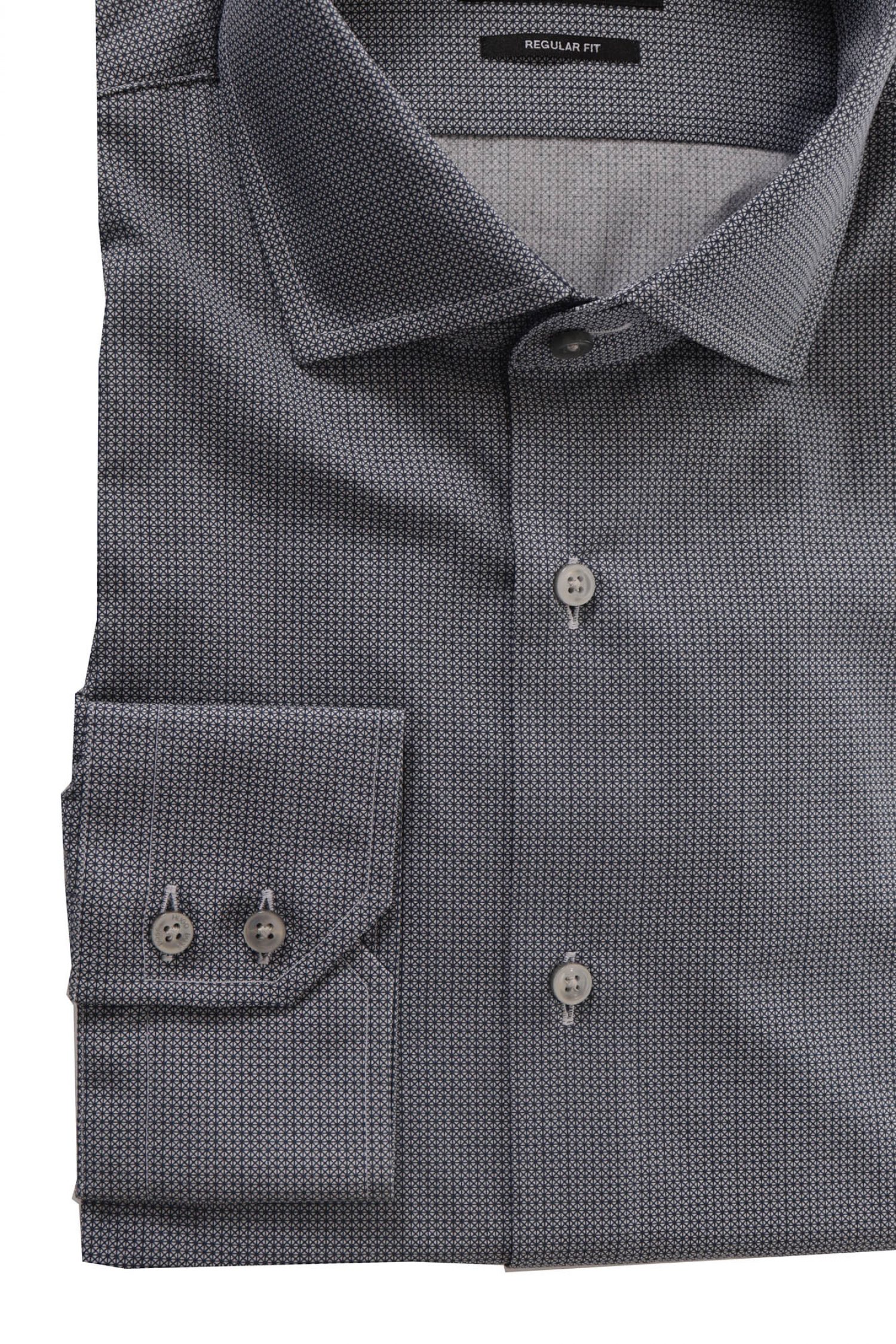 BOSS ΠΟΥΚΑΜΙΣΟ GORDON REGULAR FIT ΜΙΚΡΟΣΧΕΔΙΟ ΜΠΛΕ φωτογραφία