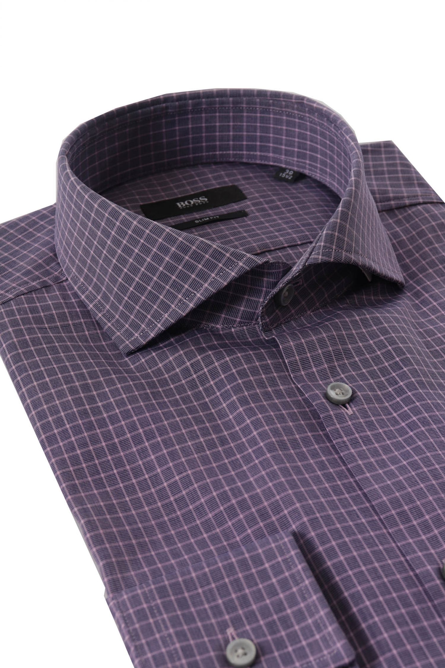 BOSS ΠΟΥΚΑΜΙΣΟ JASON SLIM FIT ΚΑΡΩ ΜΩΒ