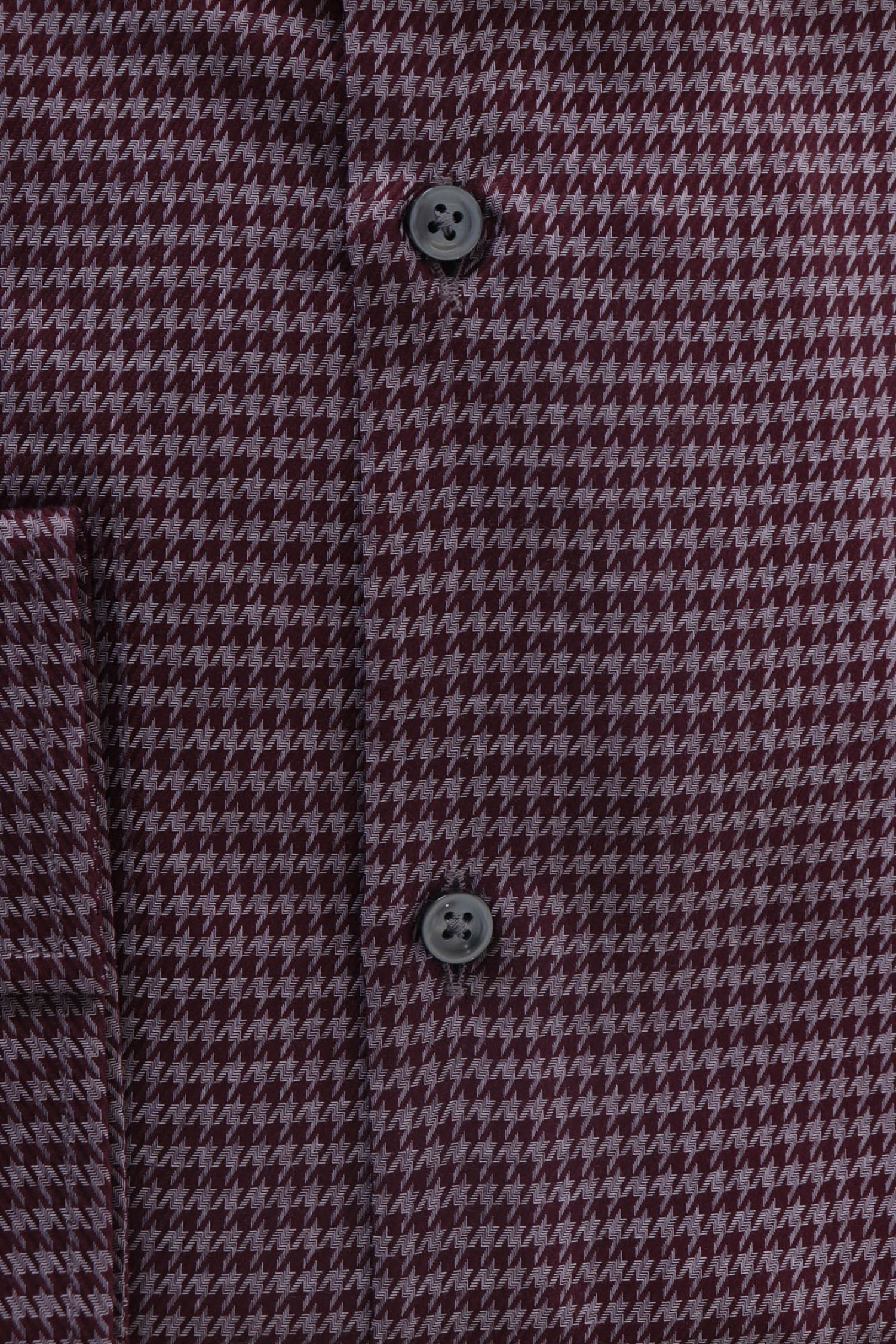 BOSS ΠΟΥΚΑΜΙΣΟ JENNO SLIM FIT ΜΙΚΡΟΣΧΕΔΙΟ ΜΠΟΡΝΤΩ φωτογραφία