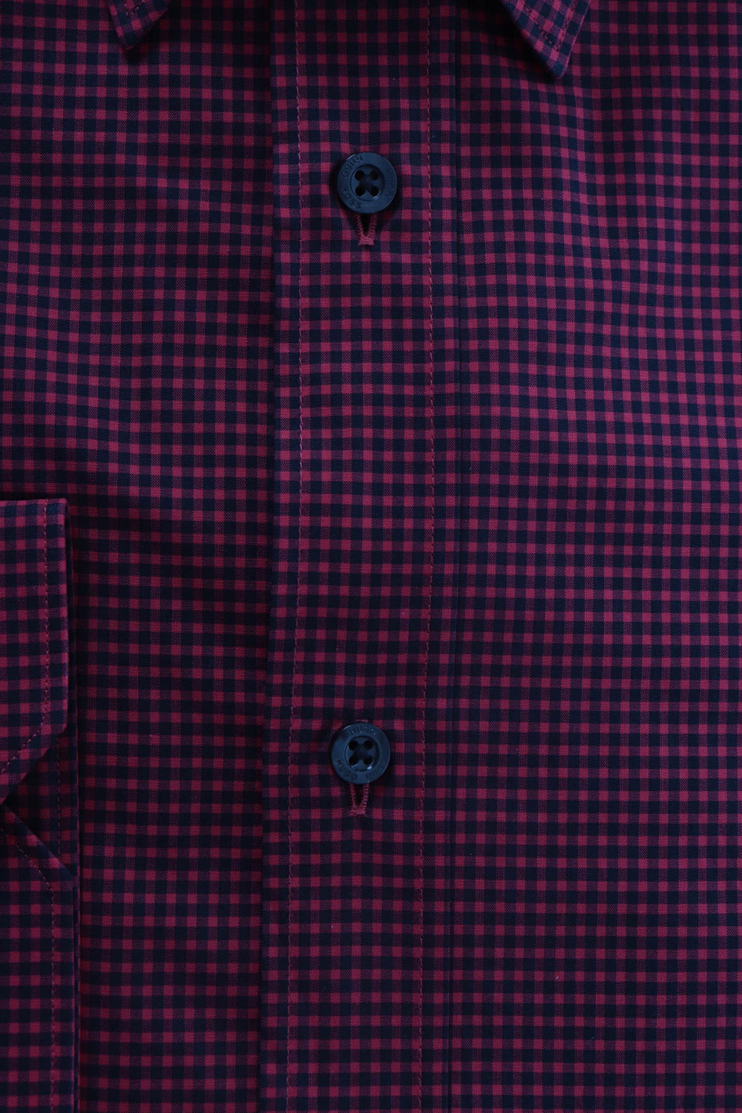 HUGO ΠΟΥΚΑΜΙΣΟ ELISHA01 SLIM STRETCH ΜΙΚΡΟΚΑΡΩ ΜΠΟΡΝΤΩ φωτογραφία