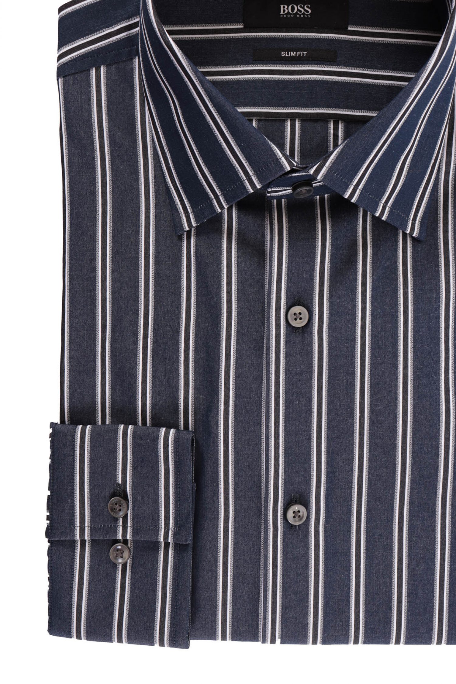 BOSS ΠΟΥΚΑΜΙΣΟ ΡΙΓΕ SLIM FIT JANGO ΜΠΛΕ