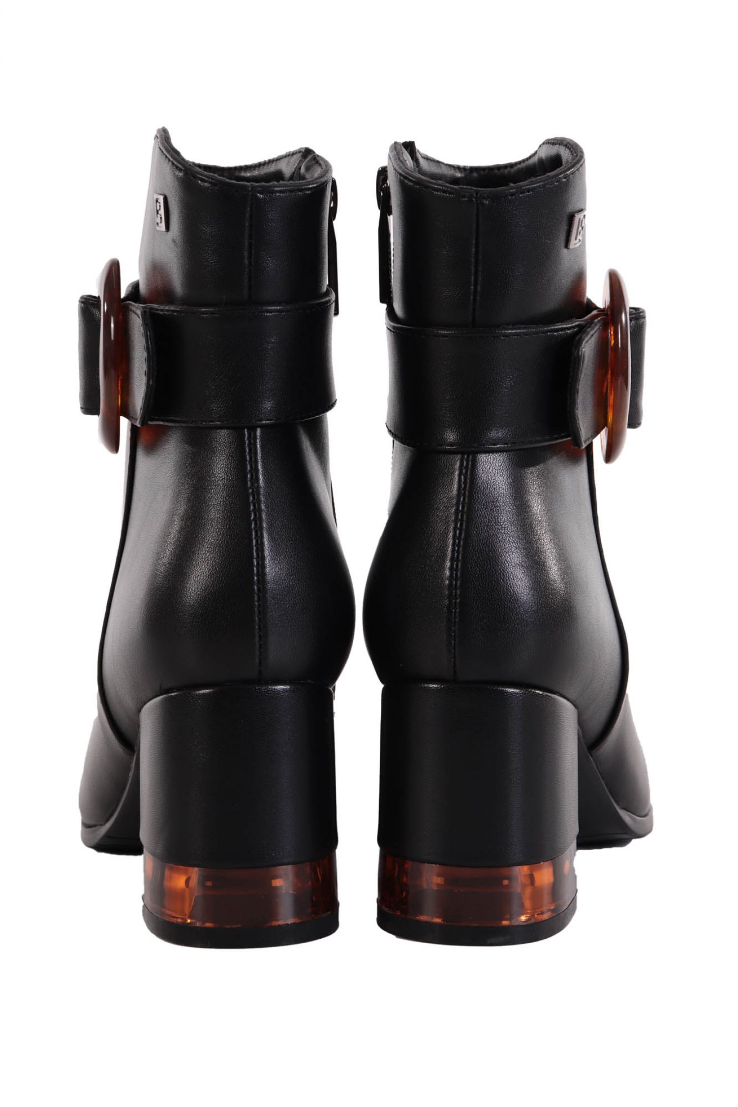 LAURA BIAGIOTTI ΠΑΠΟΥΤΣΙΑ ΜΠΟΤΑΚΙ ΜΕ ΑΓΚΡΑΦΑ ΣΤΟ ΠΛΑΙ ΔΙΑΦΑΝΕΙΑ ΣΤΟ ΤΑΚΟΥΝΙ ΜΑΥΡΟ