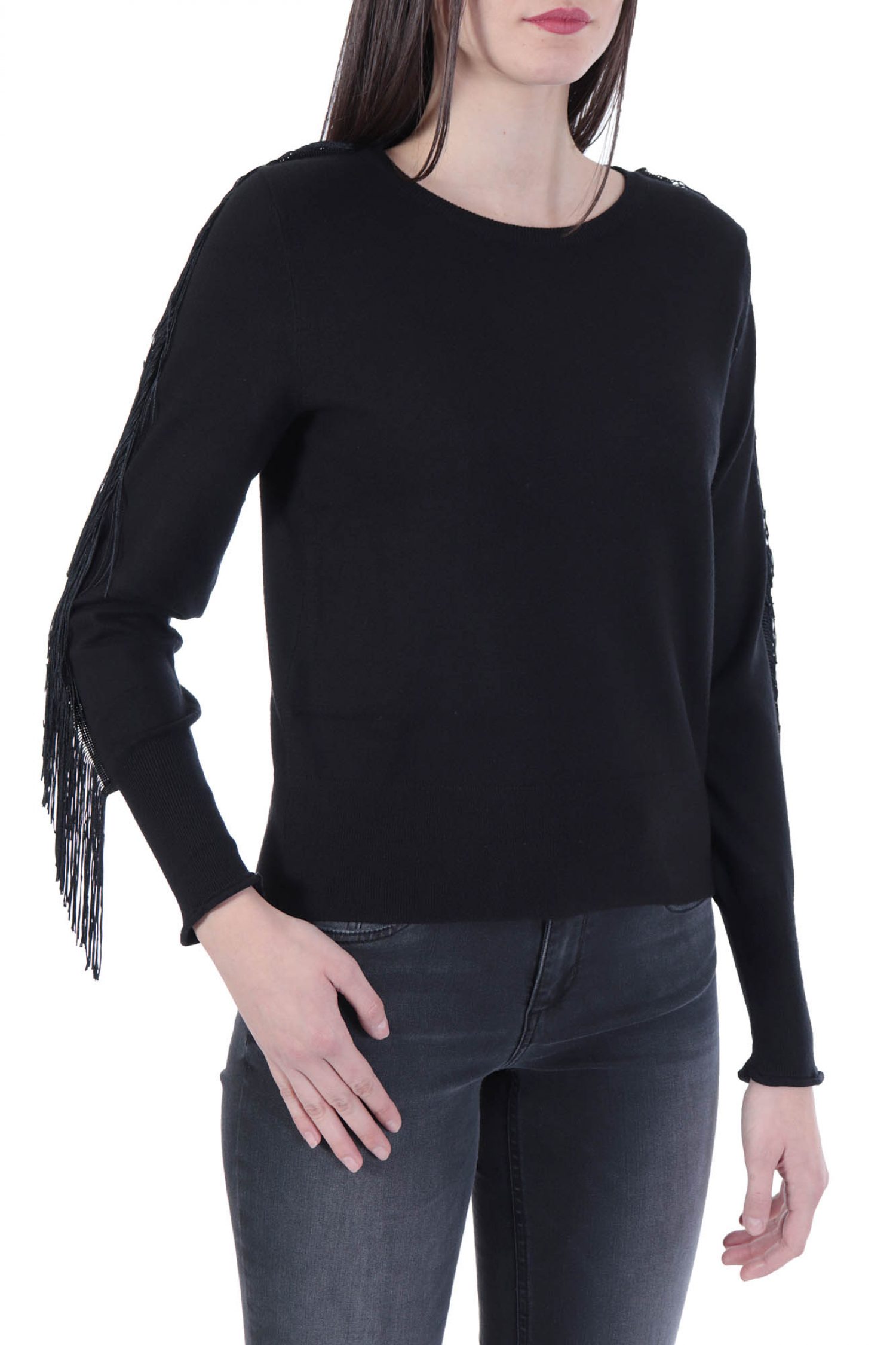 RELISH ΠΛΕΚΤΟ ΛΑΙΜΟΚΟΨΗ GINNY MAGLIA ΚΡΟΣΙΑ ΜΑΥΡΟ