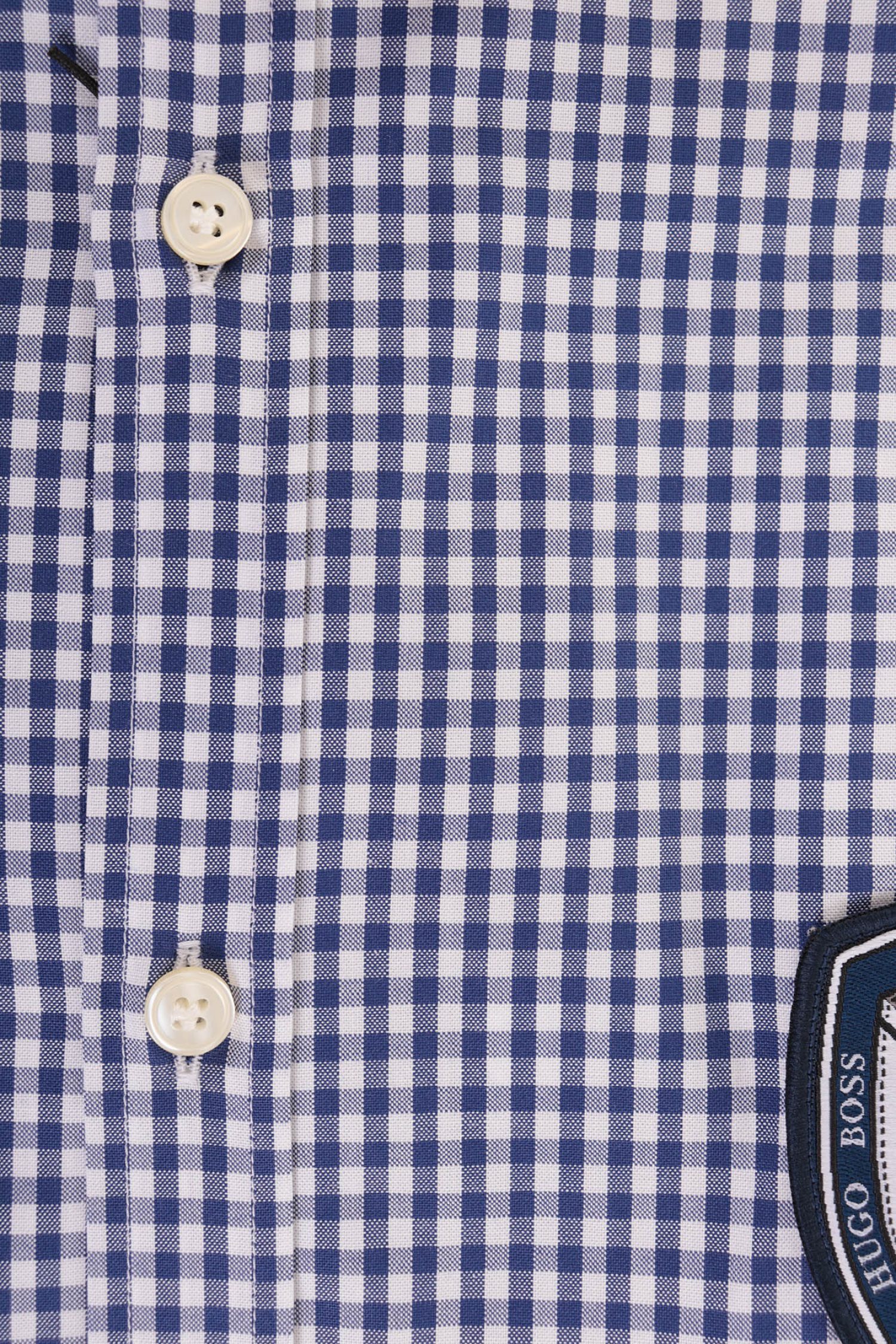 BOSS ΠΟΥΚΑΜΙΣΟ JESKE SLIM FIT SPECIAL DETAILS ΚΑΡΩ ΜΠΛΕ φωτογραφία