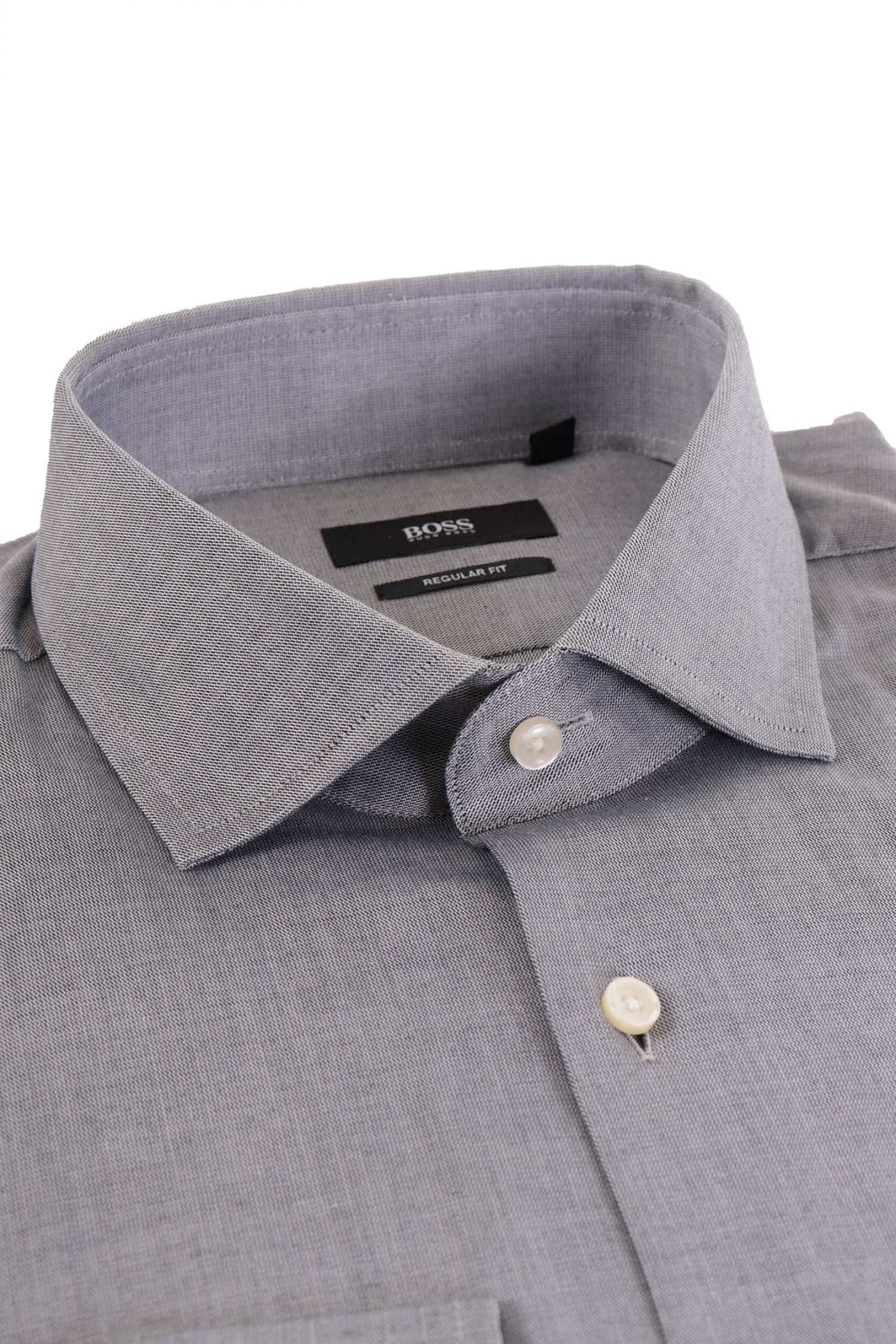 BOSS ΠΟΥΚΑΜΙΣΟ REGULAR FIT GORDON ΓΚΡΙ