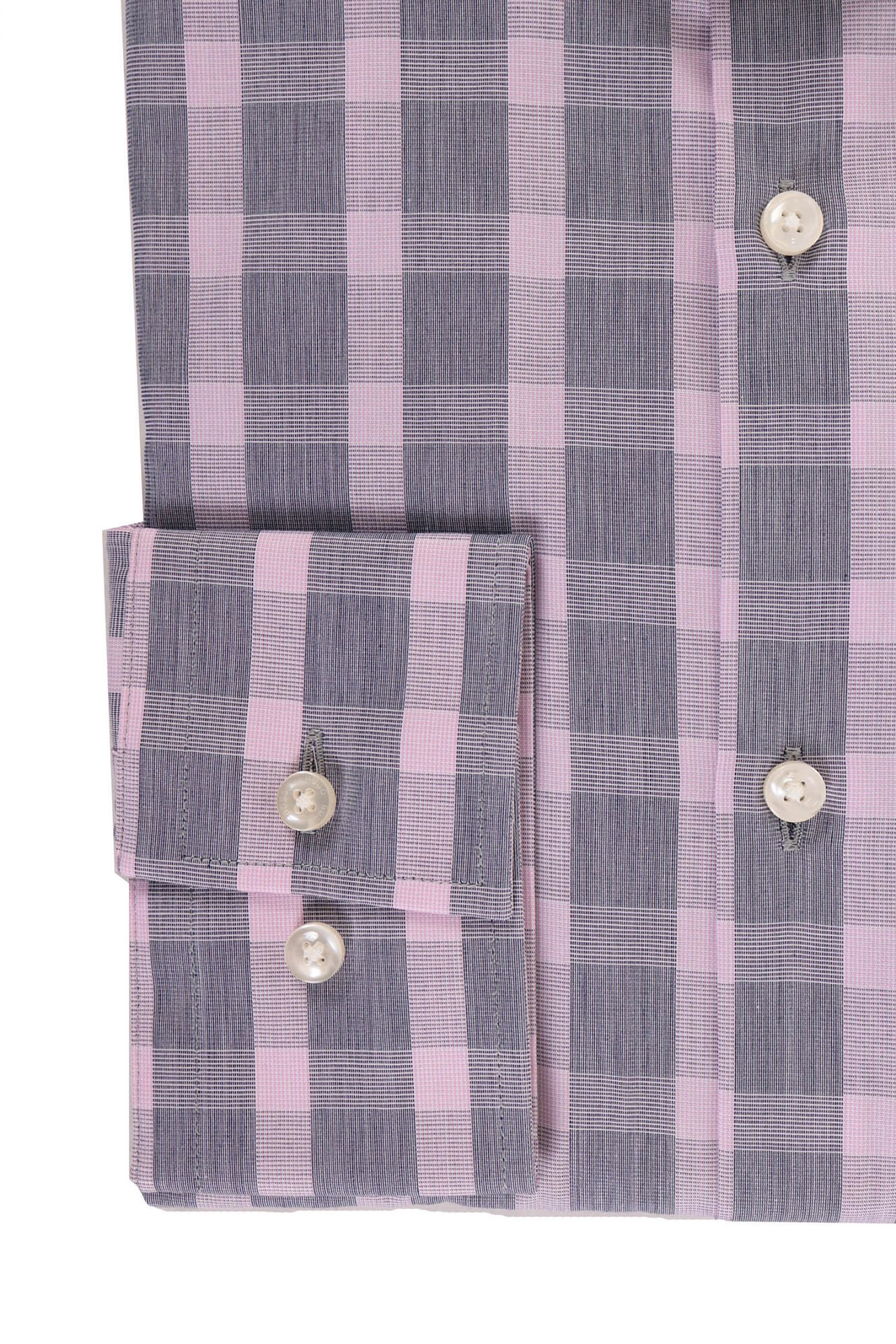 BOSS ΠΟΥΚΑΜΙΣΟ SLIM FIT ΜΕΓΑΛΟ ΚΑΡΩ JASON ΡΟΖ