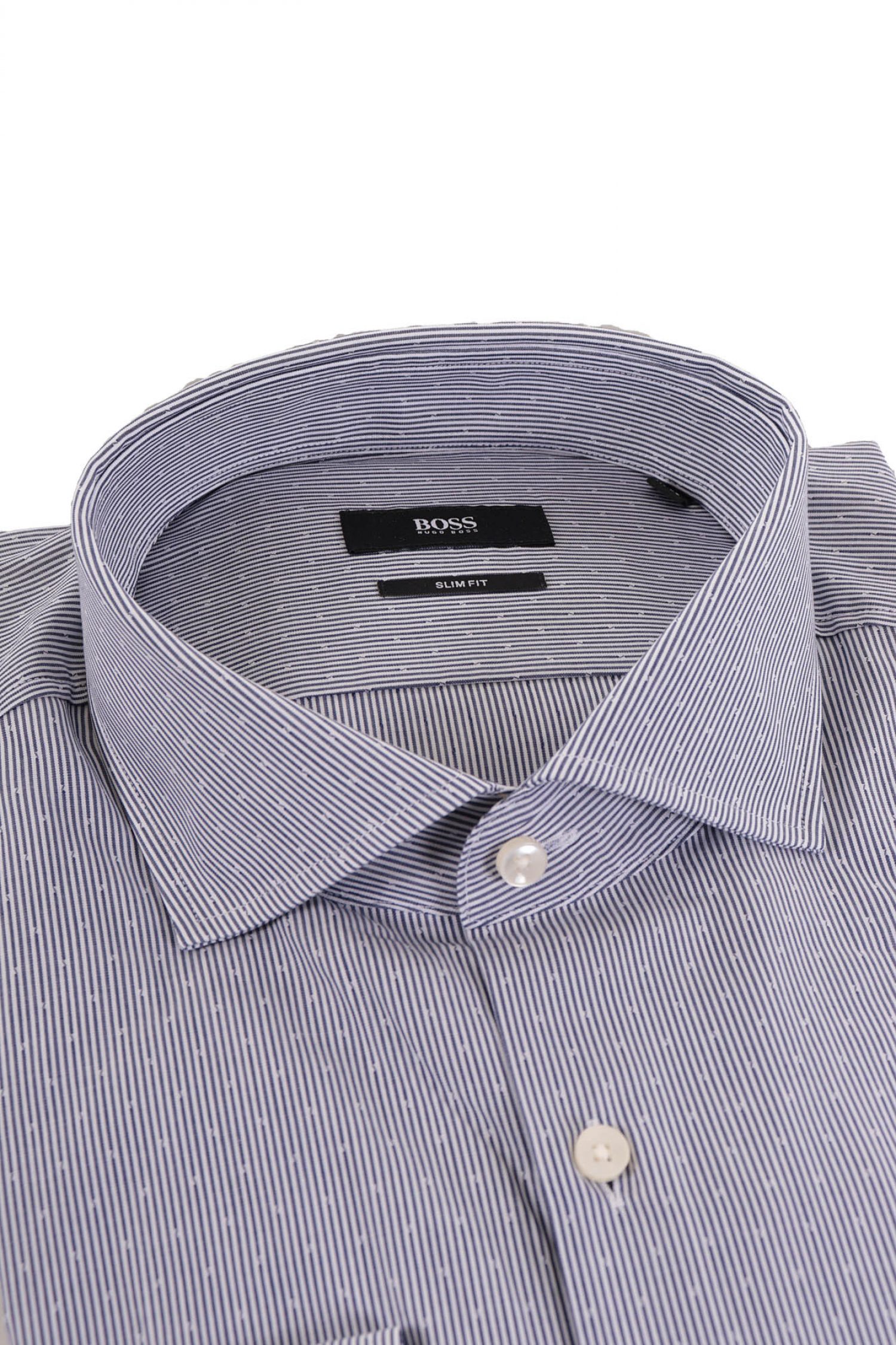 BOSS ΠΟΥΚΑΜΙΣΟ ΡΙΓΕ ΣΧΕΔΙΑΣΤΟ SLIM FIT JASON ΜΠΛΕ