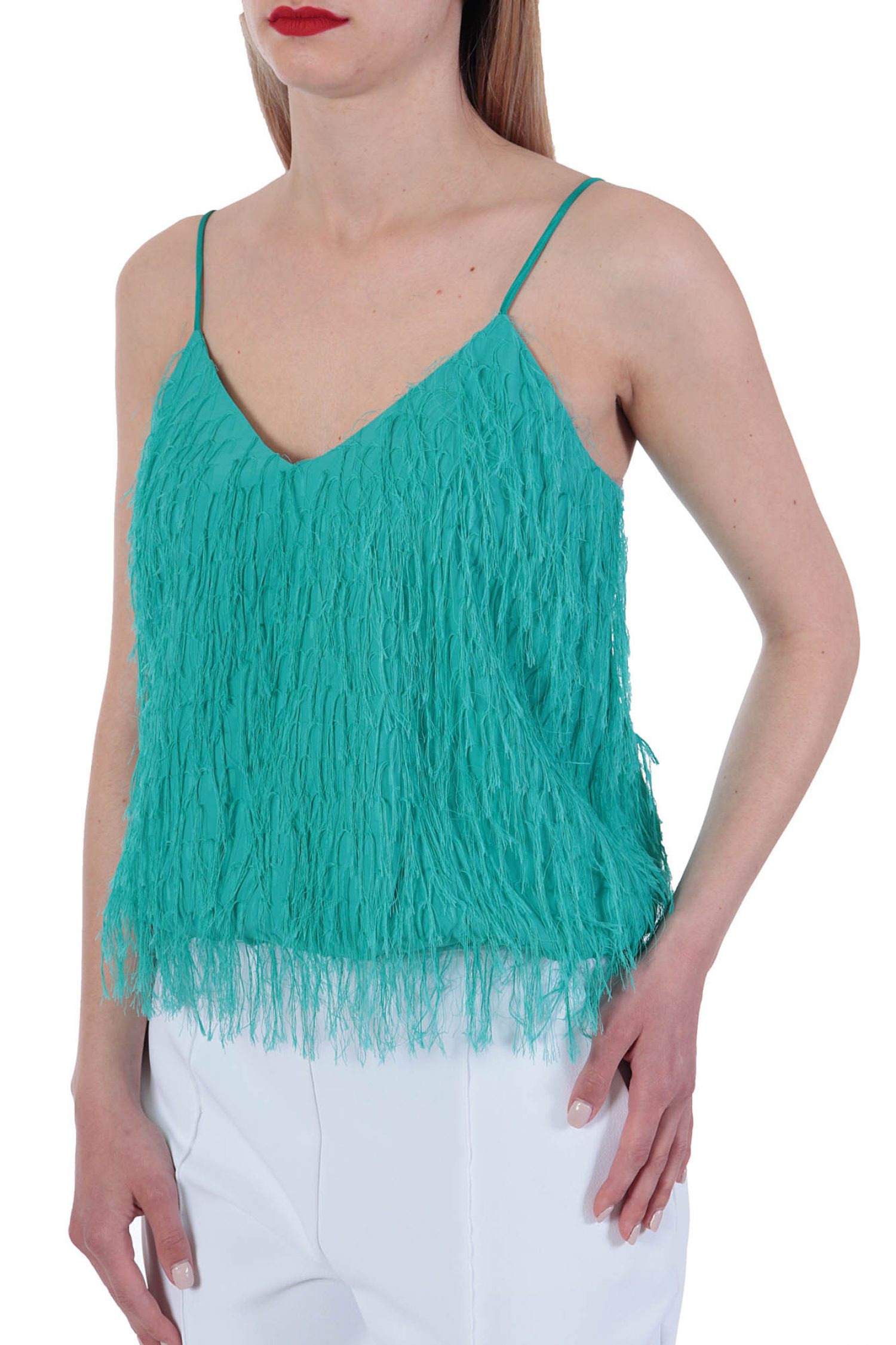 PINKO TOP SFARZOZO ΤΙΡΑΝΤΑ ΚΡΟΣΣΙΑ ΠΡΑΣΙΝΟ φωτογραφία