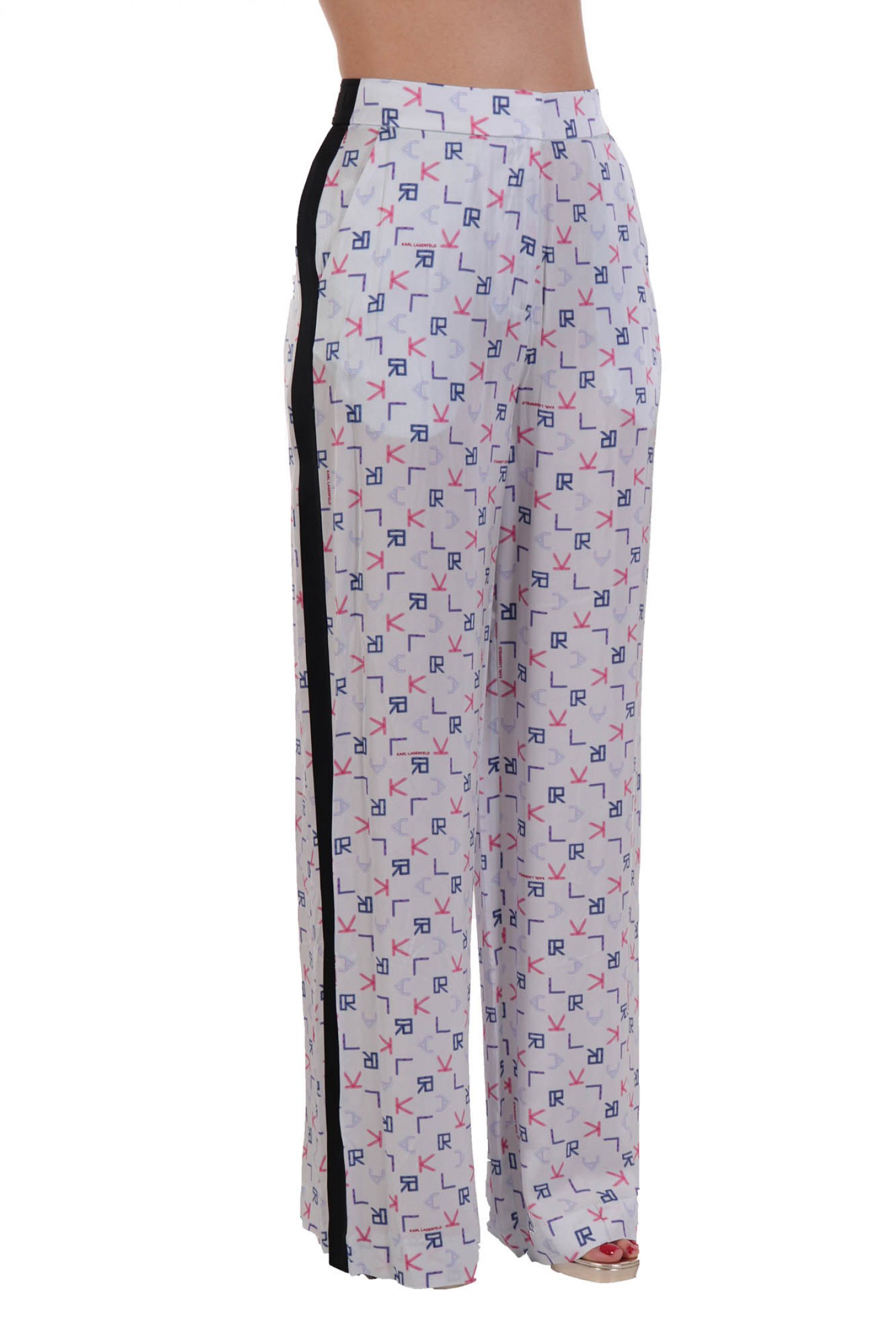 KARL LAGERFELD ΠΑΝΤΕΛΟΝA TETRIS PRINDED PANTS MULTICOLOR ΦΑΣΑ ΠΛΑ'Ι' ΛΕΥΚΟ'