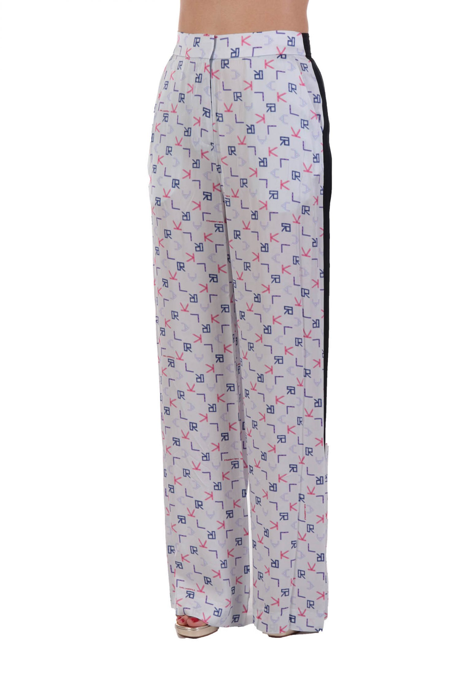 KARL LAGERFELD ΠΑΝΤΕΛΟΝA TETRIS PRINDED PANTS MULTICOLOR ΦΑΣΑ ΠΛΑ'Ι' ΛΕΥΚΟ'