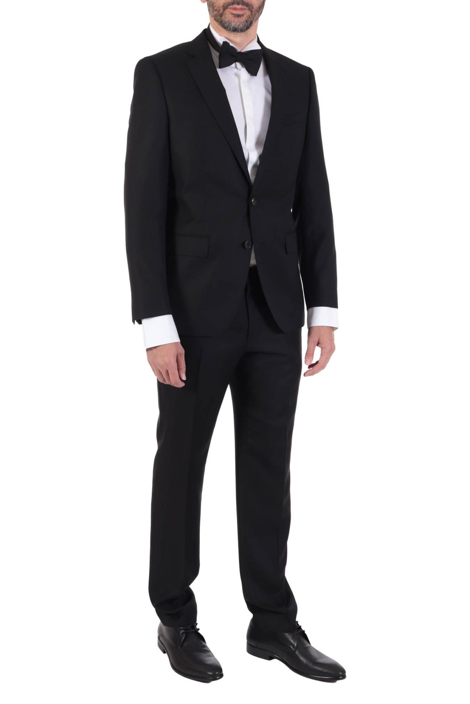 BOSS ΚΟΣΤΟΥΜΙ SUPER 130 CARLO BARBERA HUGE6/GENIUS5 SLIM FIT ΜΑΥΡΟ φωτογραφία