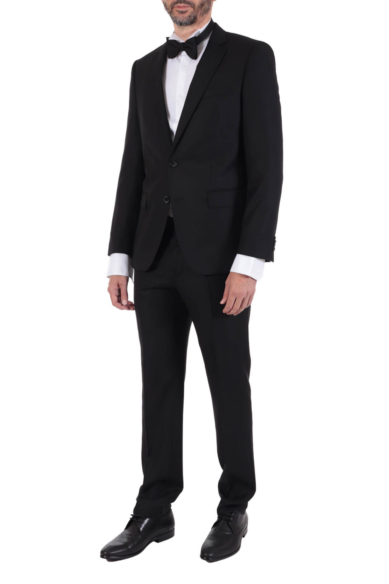 BOSS ΚΟΣΤΟΥΜΙ SUPER 130 CARLO BARBERA HUGE6/GENIUS5 SLIM FIT ΜΑΥΡΟ φωτογραφία