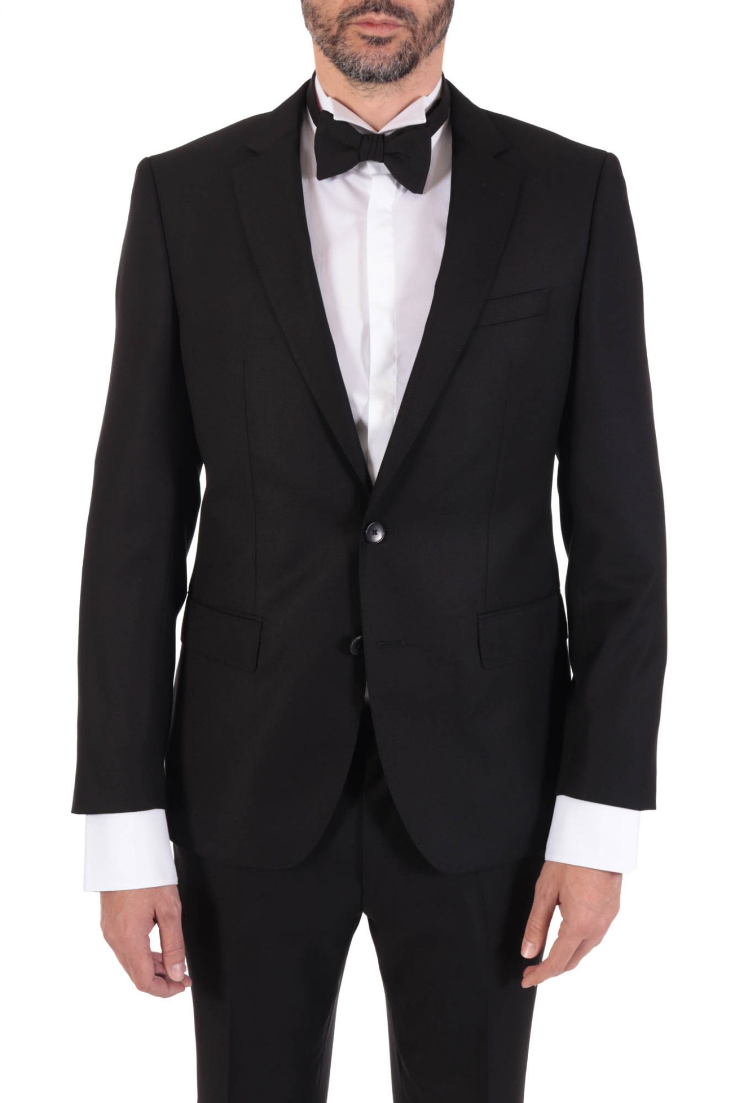 BOSS ΚΟΣΤΟΥΜΙ SUPER 130 CARLO BARBERA HUGE6/GENIUS5 SLIM FIT ΜΑΥΡΟ φωτογραφία