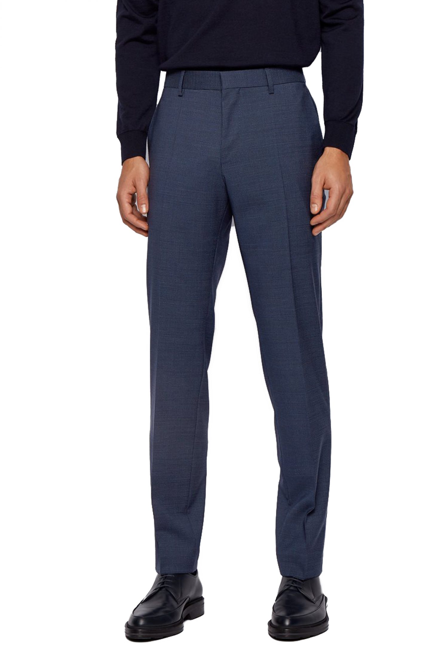 BOSS ΠΑΝΤΕΛΟΝΙ ΚΟΣΤΟΥΜΙΟΥ GENIUS5 SLIM FIT ΚΑΡΩ ΜΠΛΕ