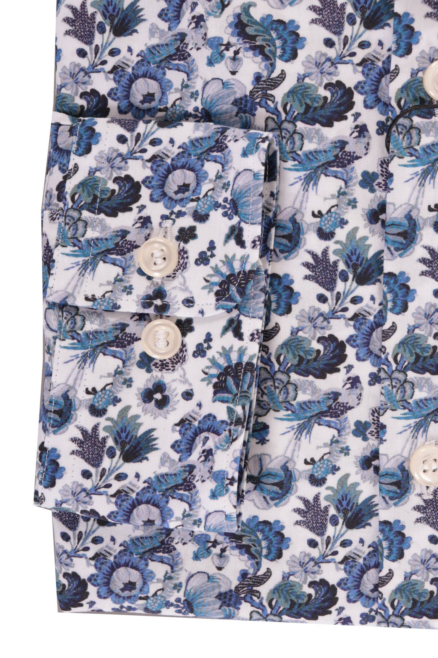 SELECTED ΠΟΥΚΑΜΙΣΟ FLORAL SLHSLIMPEN-DANNY ΜΠΛΕ