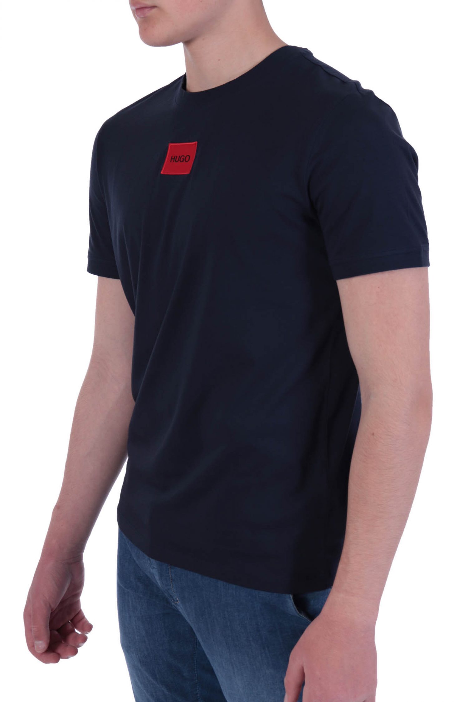 HUGO T-SHIRT DIRAGOLINO212 LOGO ΜΠΛΕ