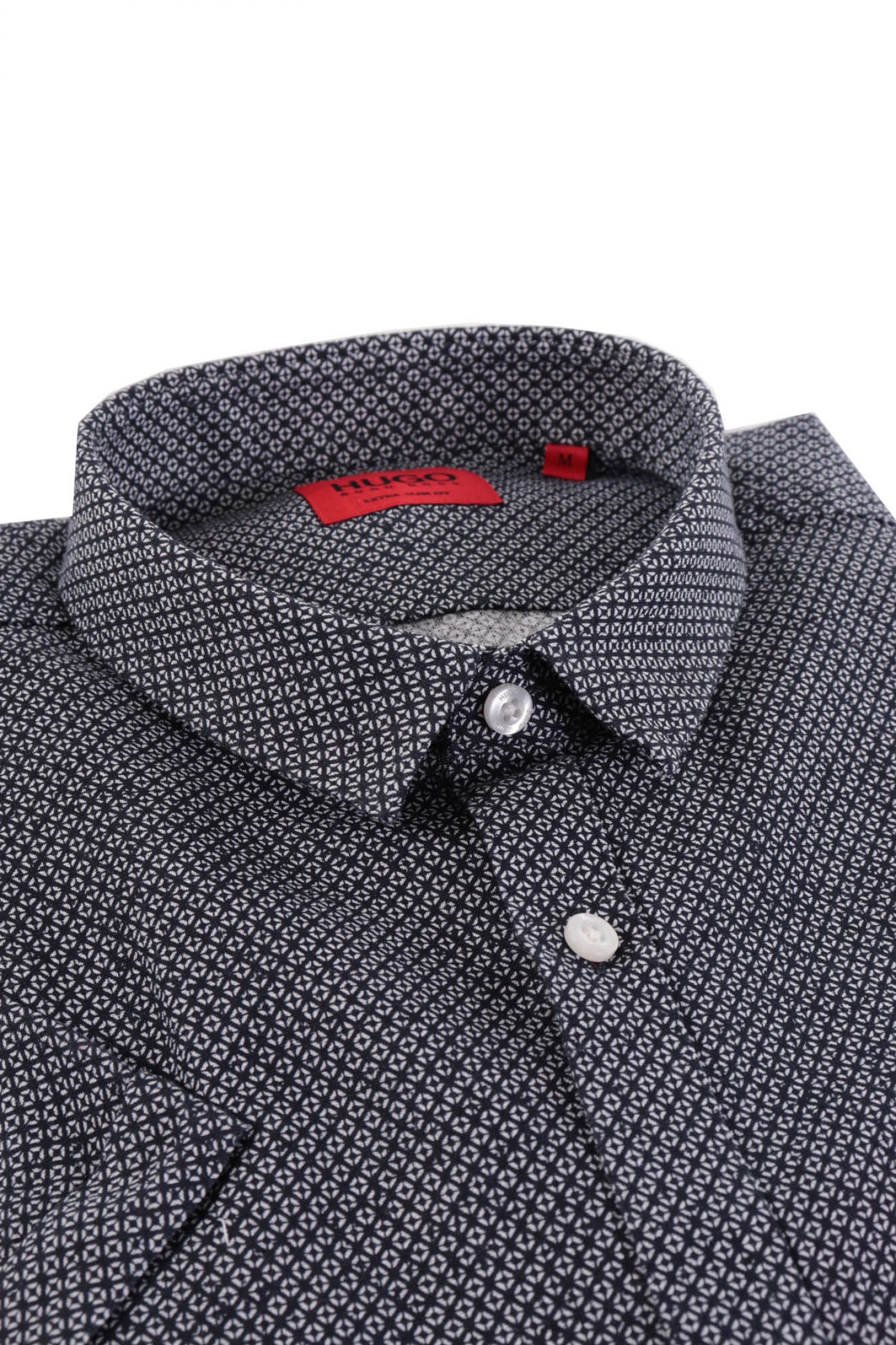 HUGO ΠΟΥΚΑΜΙΣΟ ΜΙΚΡΟΣΧΕΔΙΟ EXTRA SLIM FIT EMPSON-W ΜΠΛΕ φωτογραφία