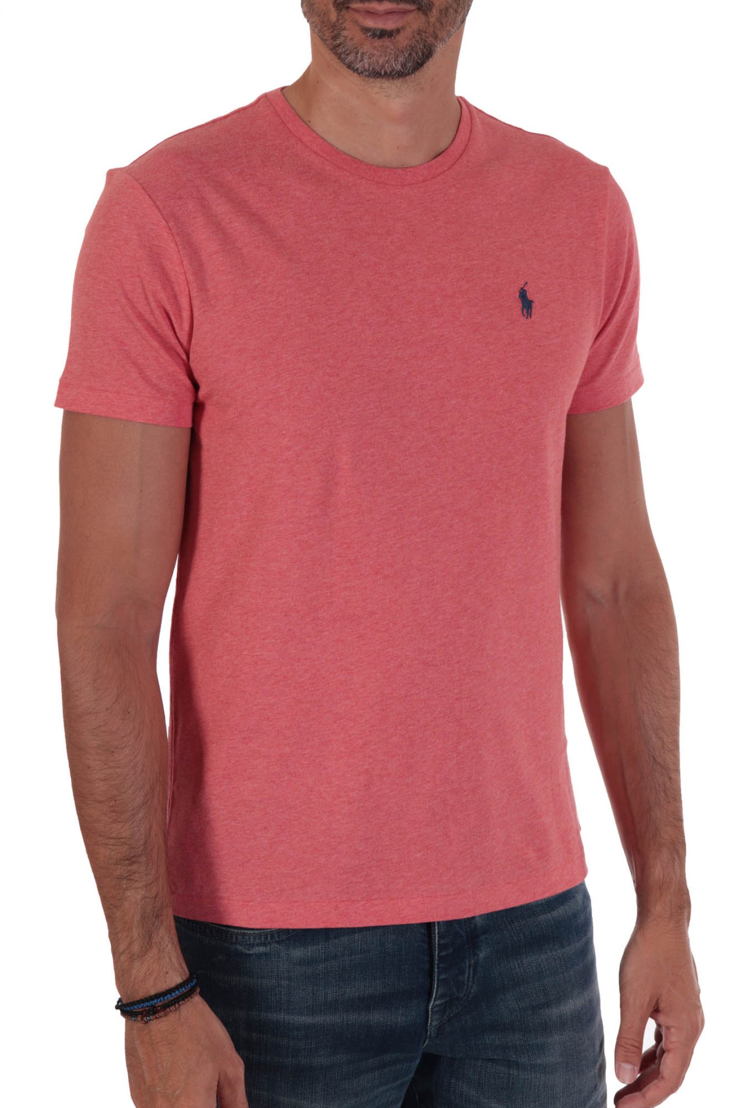 RALPH LAUREN T-SHIRT LOGO CUSTOM SLIM FIT ΡΟΔΙ φωτογραφία