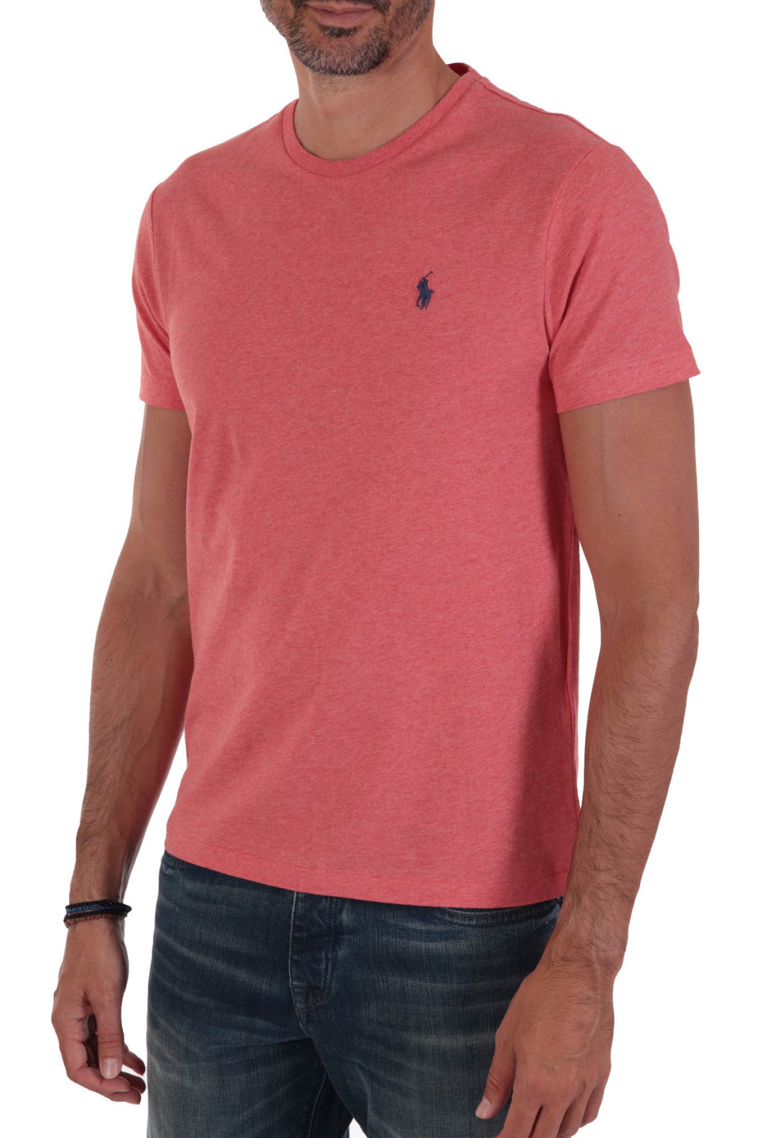 RALPH LAUREN T-SHIRT LOGO CUSTOM SLIM FIT ΡΟΔΙ φωτογραφία