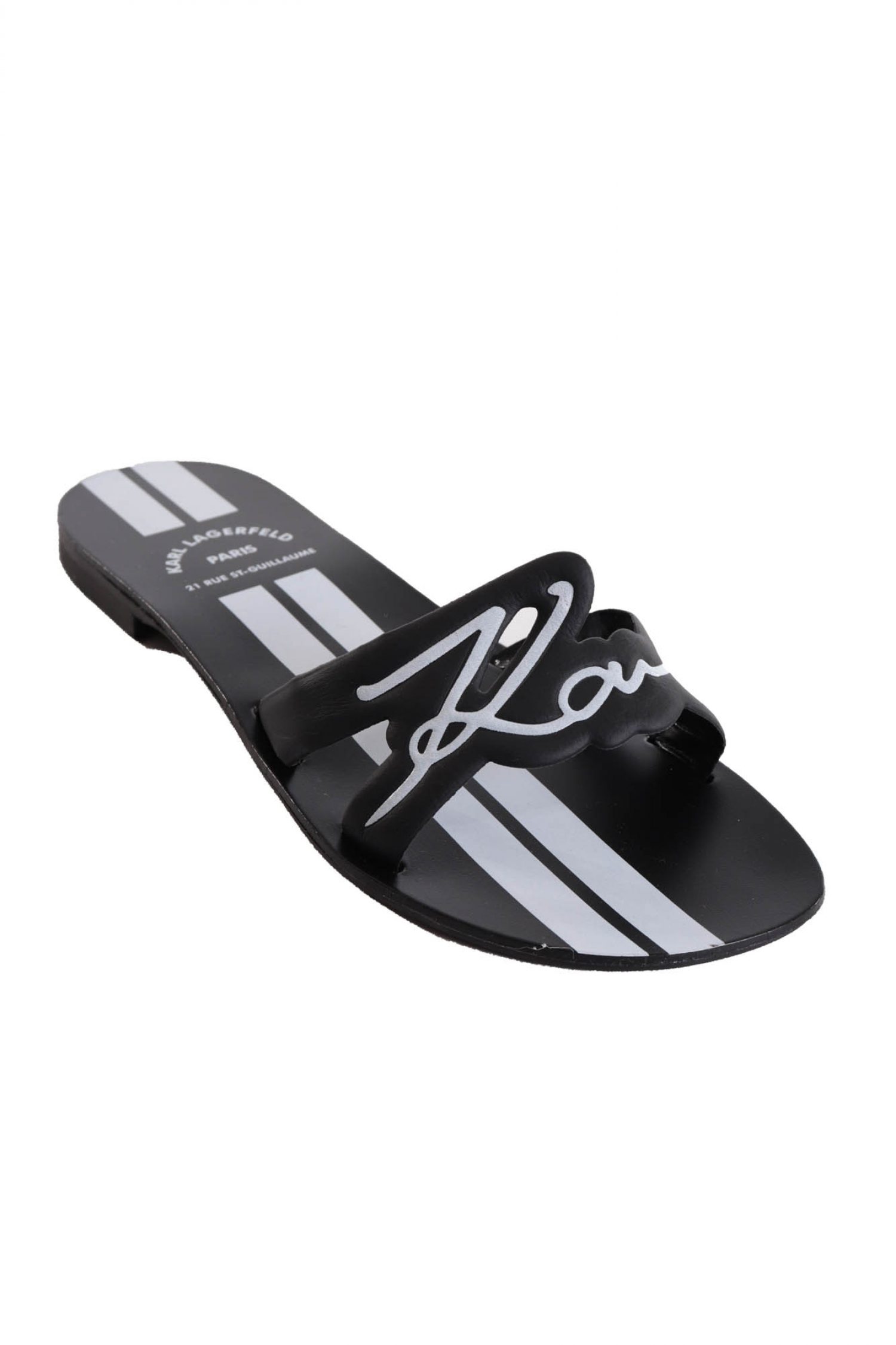 KARL LAGERFELD ΠΑΠΟΥΤΣΙΑ ΠΑΝΤΟΦΛΕΣ KOKOMO SIGNATURE SLIDE ΜΑΥΡΟ φωτογραφία