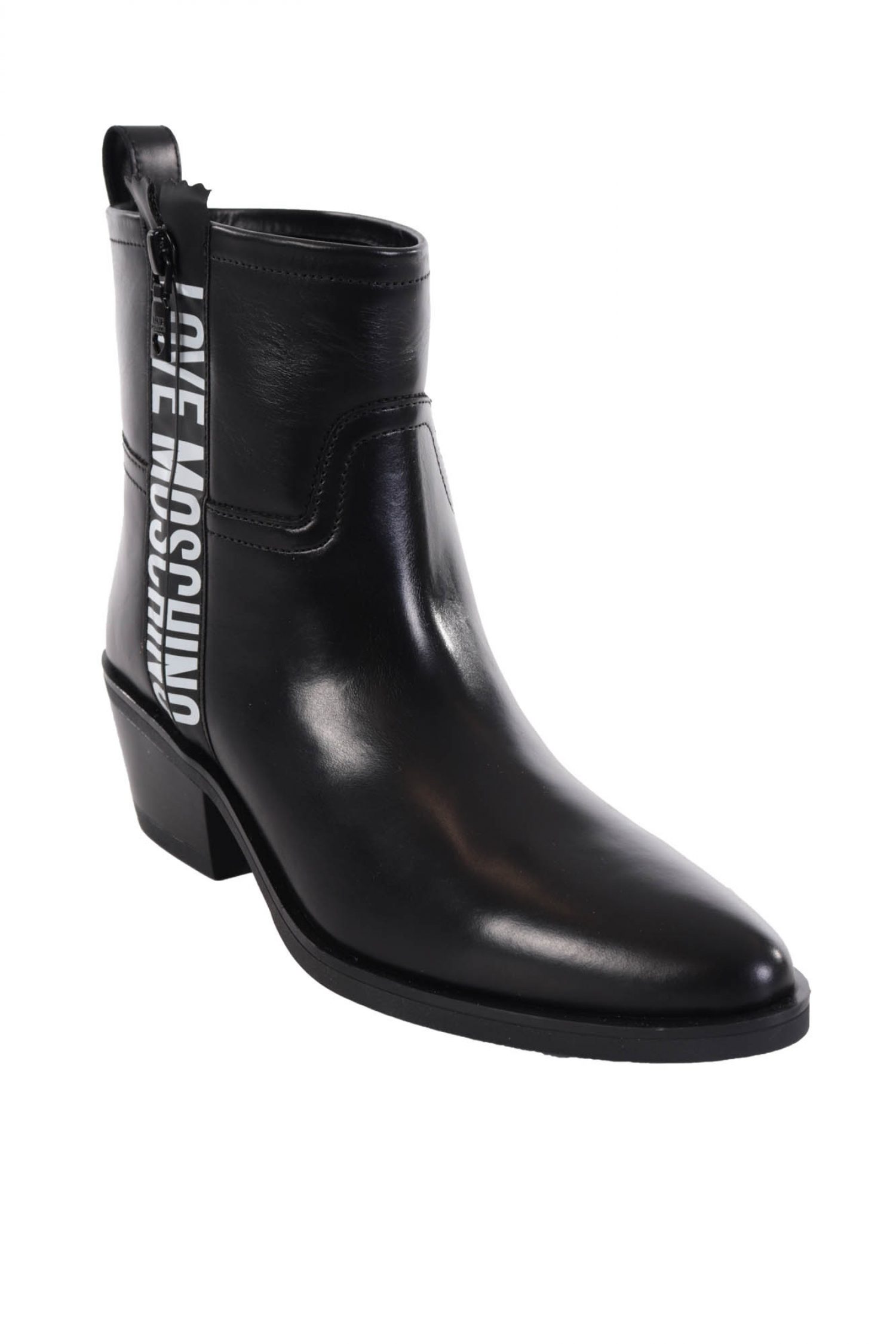 LOVE MOSCHINO ΠΑΠΟΥΤΣΙΑ ΜΠΟΤΑΚΙΑ SCA.NOD.TEXAN050 NAPPA ΜΑΥΡΟ φωτογραφία