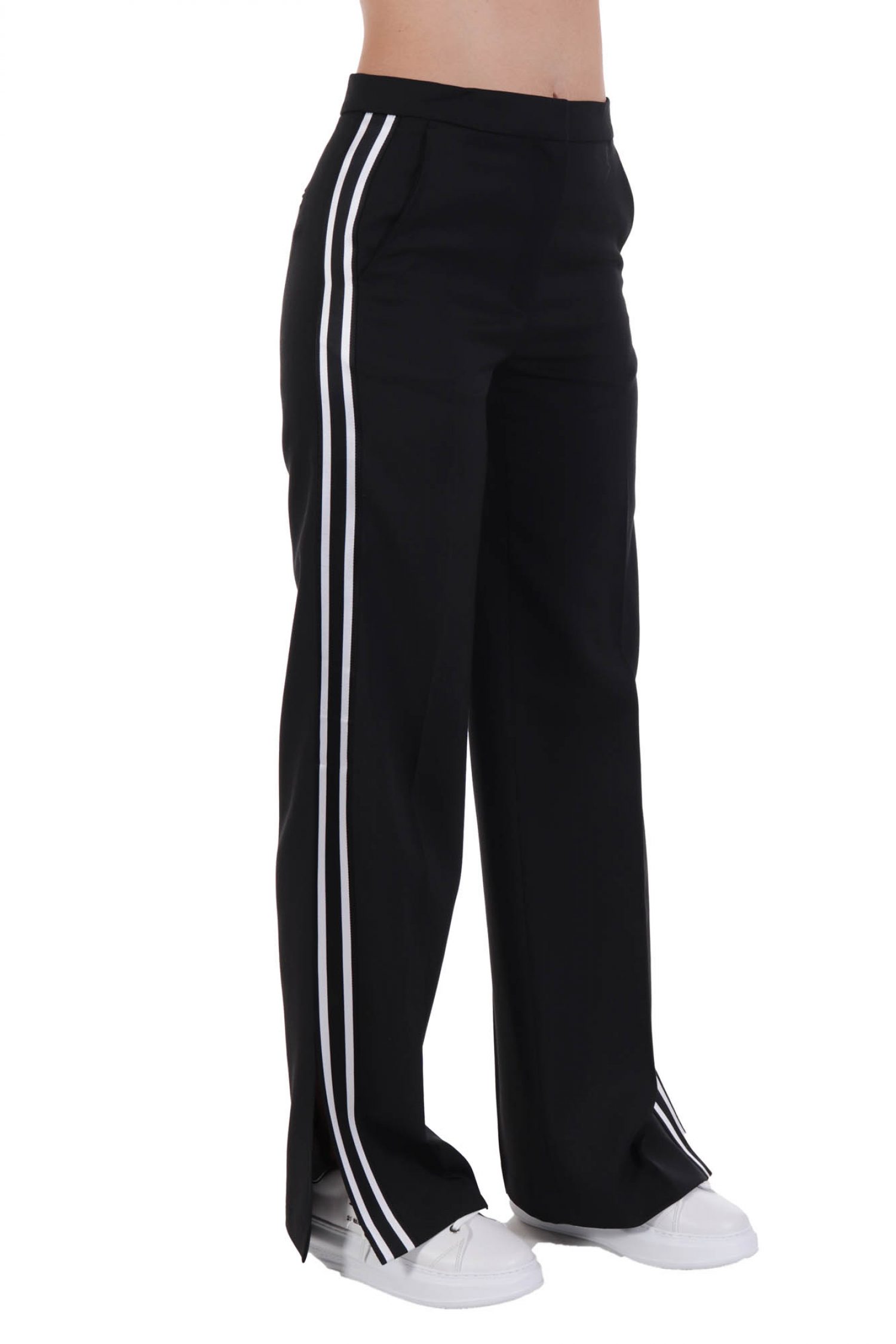 KARL LAGERFELD ΠΑΝΤΕΛΟΝA TALORED PANTS SIDE STRIBES ΑΜΟΙΓΜΑΤΑ ΤΕΛΕΙΩΜΑ ΜΑΥΡΟ