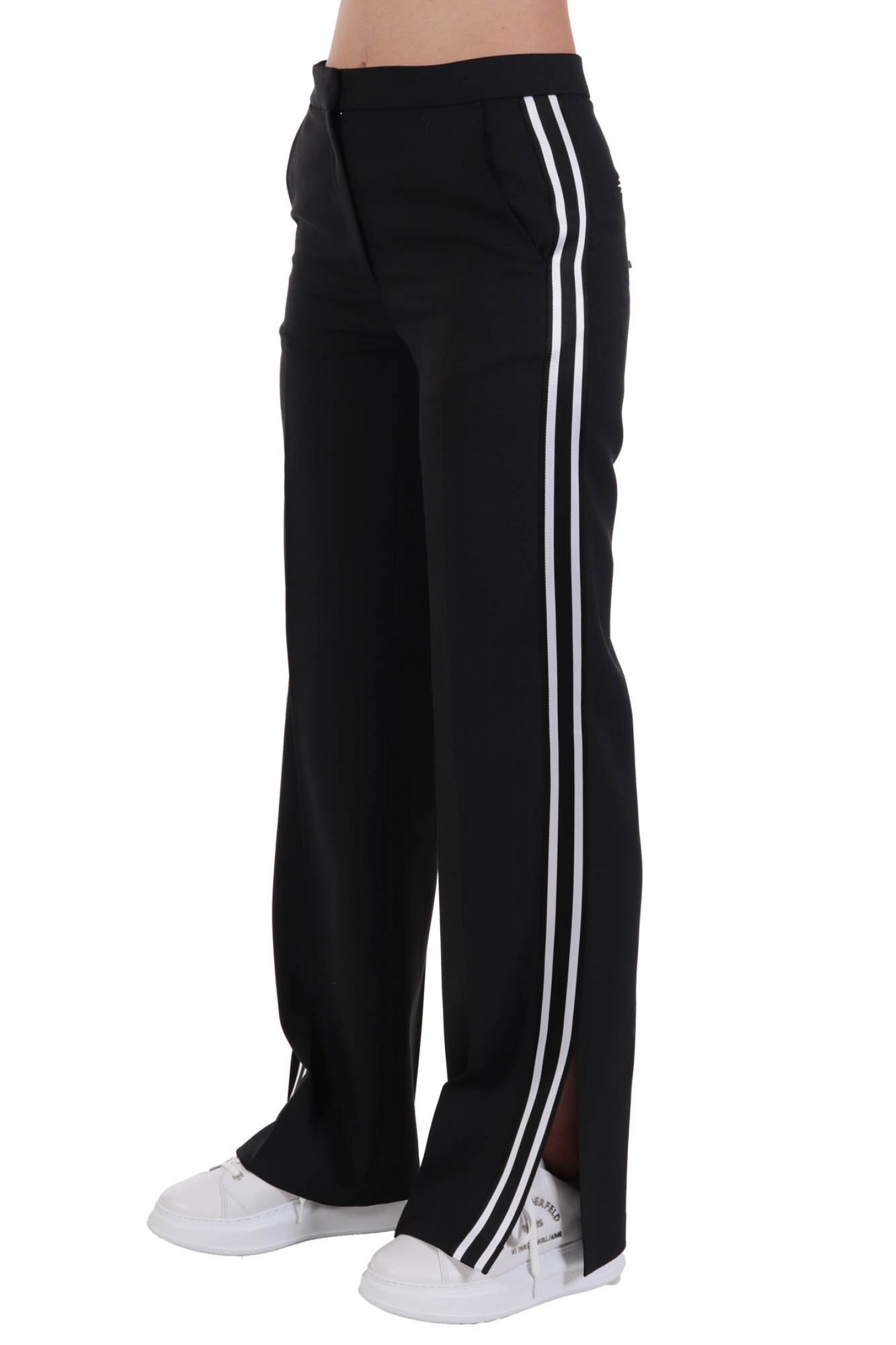 KARL LAGERFELD ΠΑΝΤΕΛΟΝA TALORED PANTS SIDE STRIBES ΑΜΟΙΓΜΑΤΑ ΤΕΛΕΙΩΜΑ ΜΑΥΡΟ
