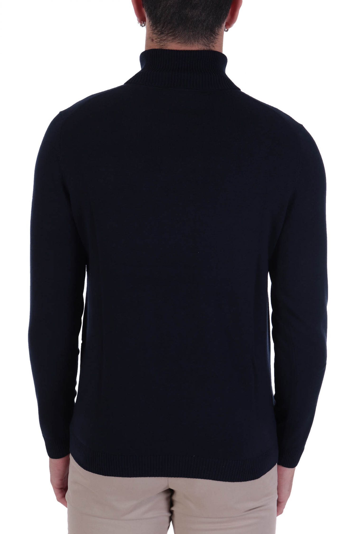 HUGO ΠΛΕΚΤΟ ROLLNECK SISEONO ΜΠΛΕ