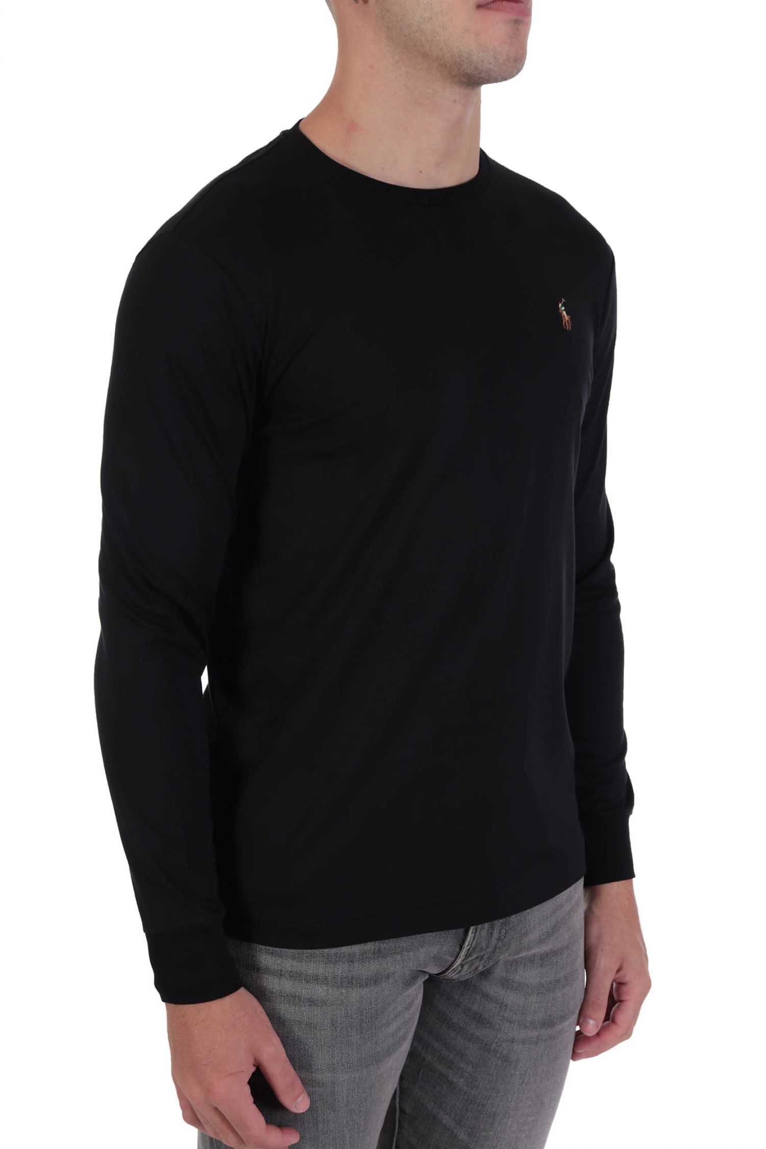 RALPH LAUREN T-SHIRT CUSTOM SLIM FIT ΜΑΥΡΟ φωτογραφία