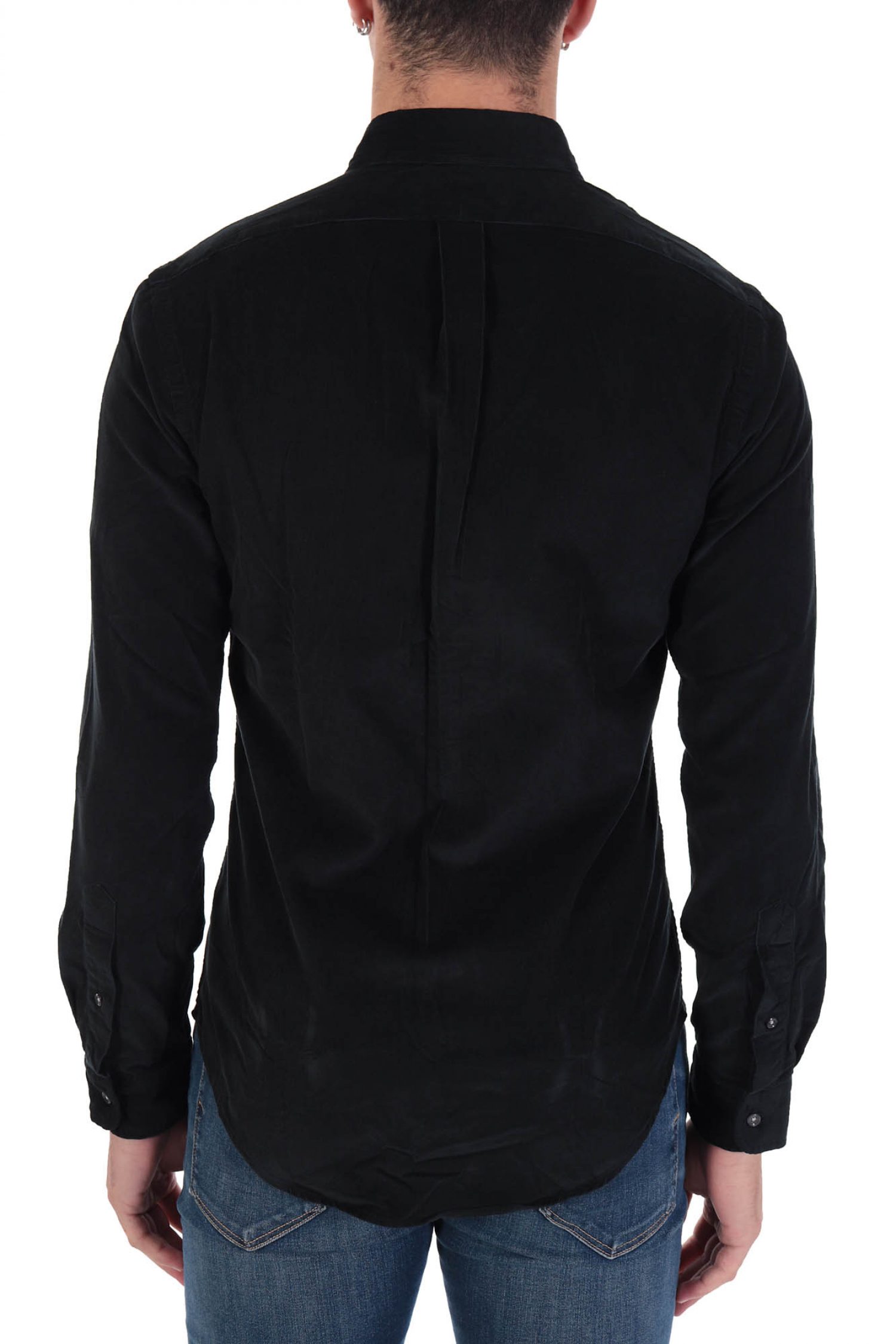 RALPH LAUREN ΠΟΥΚΑΜΙΣΟ ΚΟΤΛΕ BUTTON DOWN SLIM FIT ΜΑΥΡΟ φωτογραφία