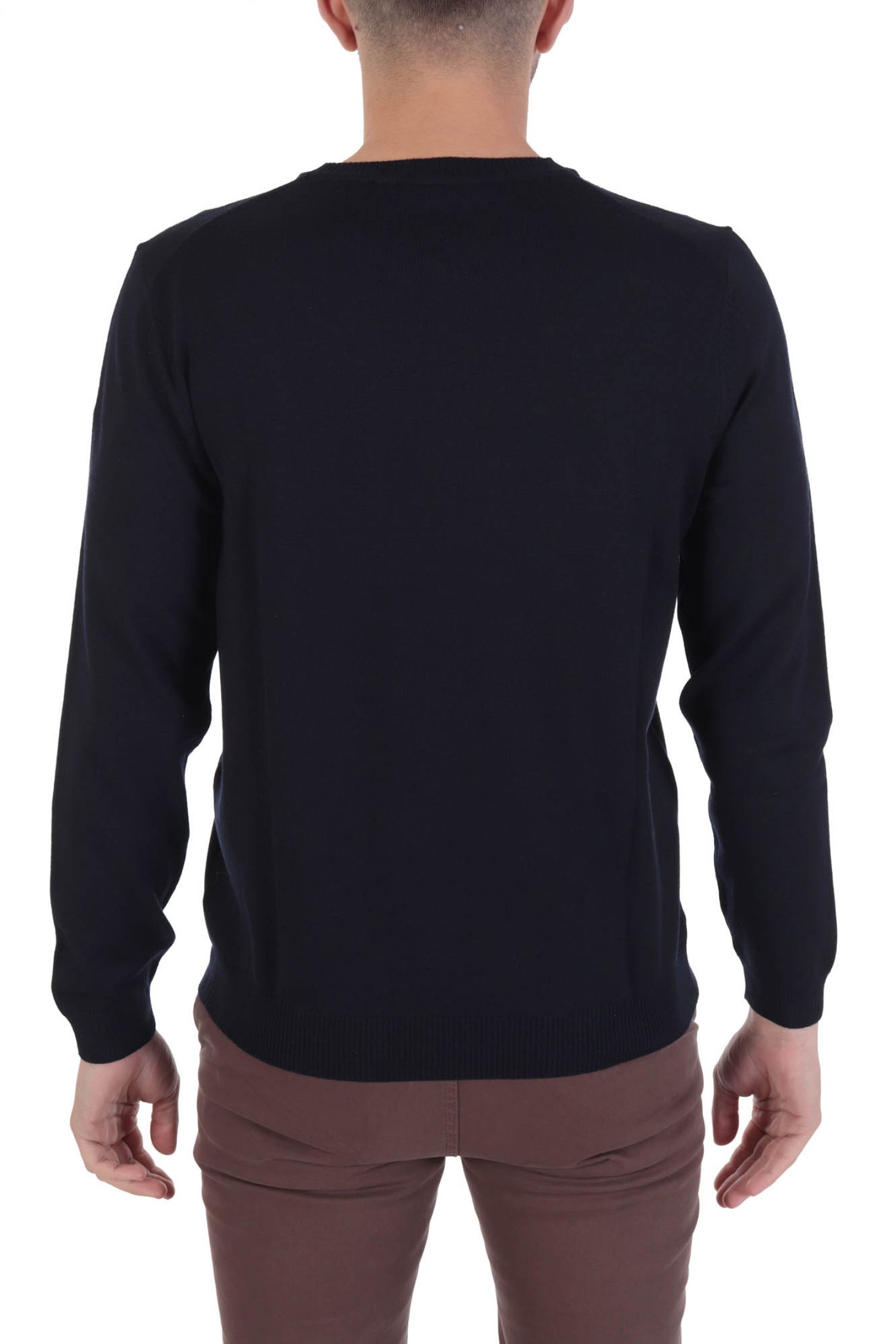 BOSS ΠΛΕΚΤΟ ΛΑΙΜΟΚΟΨΗ BAGRITTE REGULAR FIT ΜΠΛΕ φωτογραφία