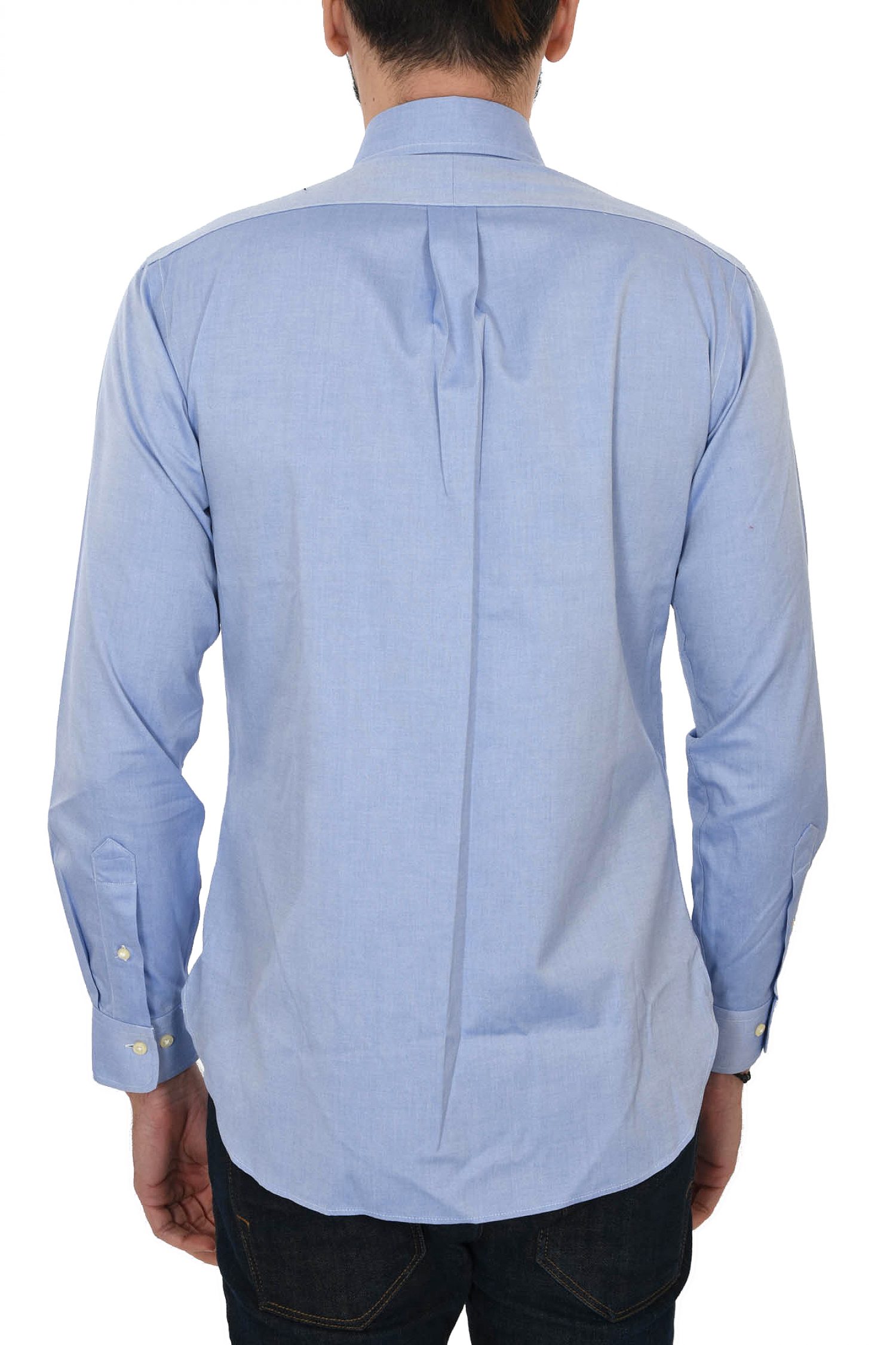 RALPH LAUREN ΠΟΥΚΑΜΙΣΟ BUTTON DOWN PINPOINT OXFORD CUSTOM FIT STRETCH ΣΙΕΛ