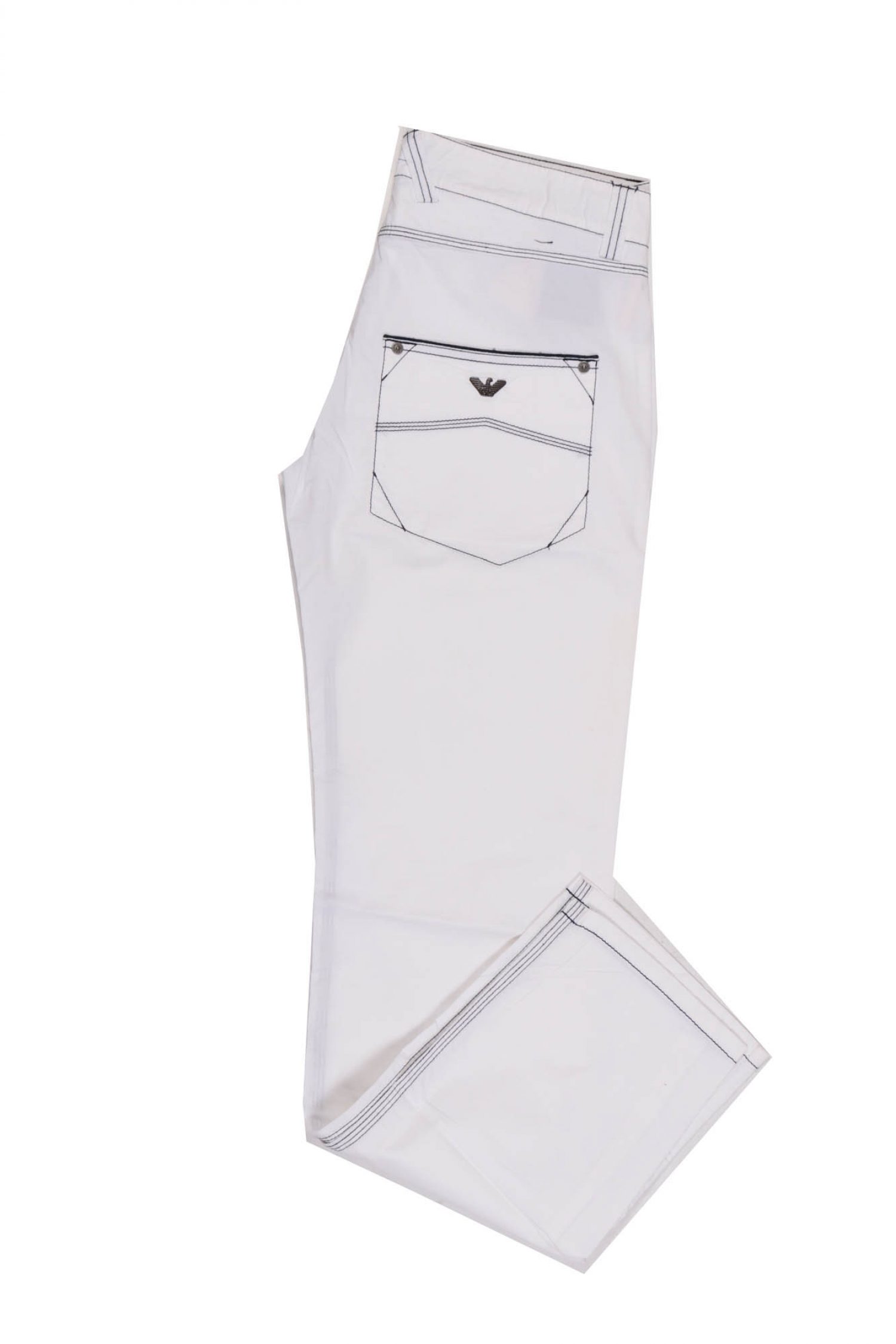 ARMANI JEANS ΠΑΝΤΕΛΟΝΙ ΜΠΛΕ ΡΑΦΗ ΛΕΥΚΟ