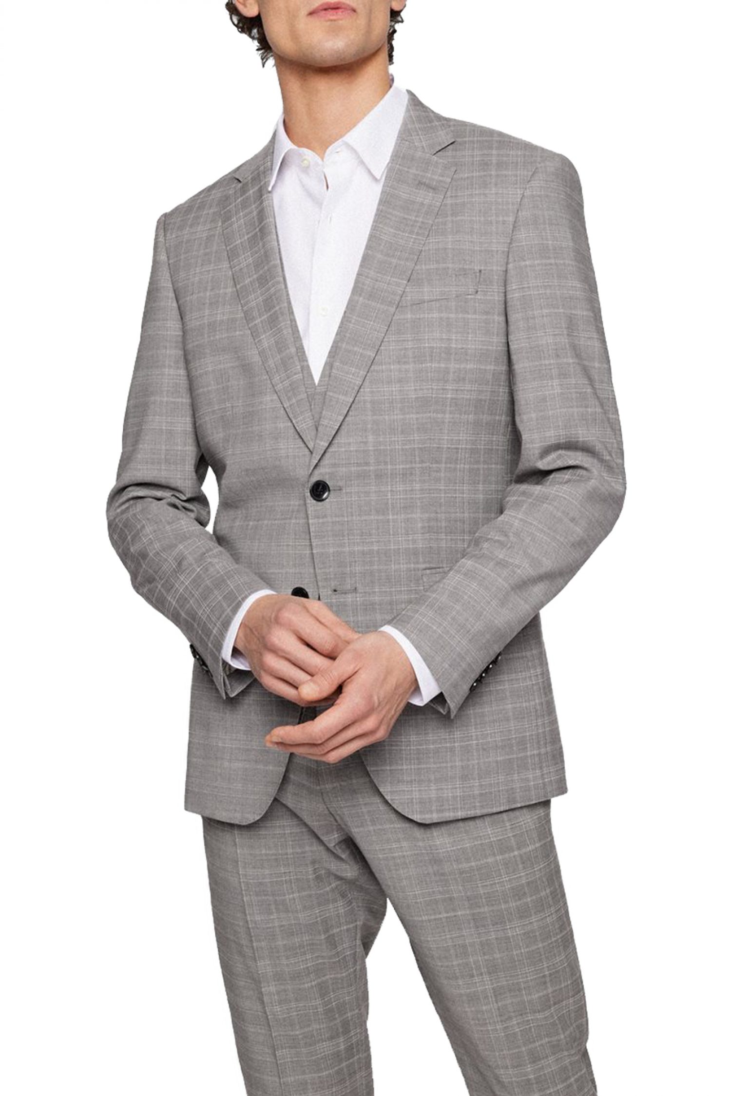 BOSS ΚΟΣΤΟΥΜΙ ΚΑΡΩ ΜΕ ΓΙΛΕΚΟ SLIM FIT H-HUGE-3PCS-222 ΓΚΡΙ φωτογραφία