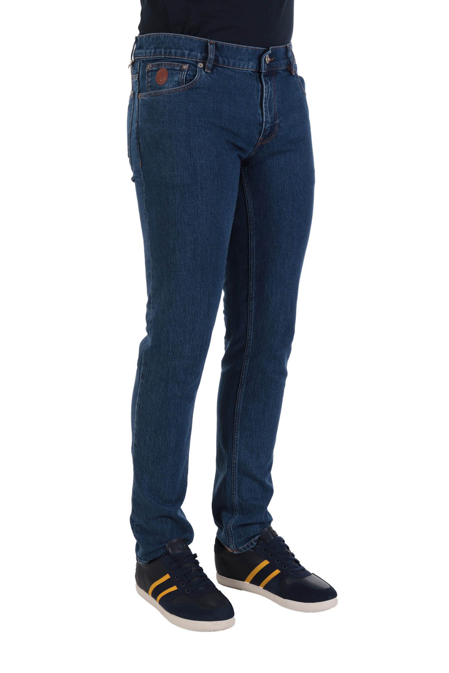 TRUSSARDI JEANS ΠΑΝΤΕΛΟΝΙ JEANS 370 CLOSE SLIM TAPERED FIT ΜΠΛΕ φωτογραφία