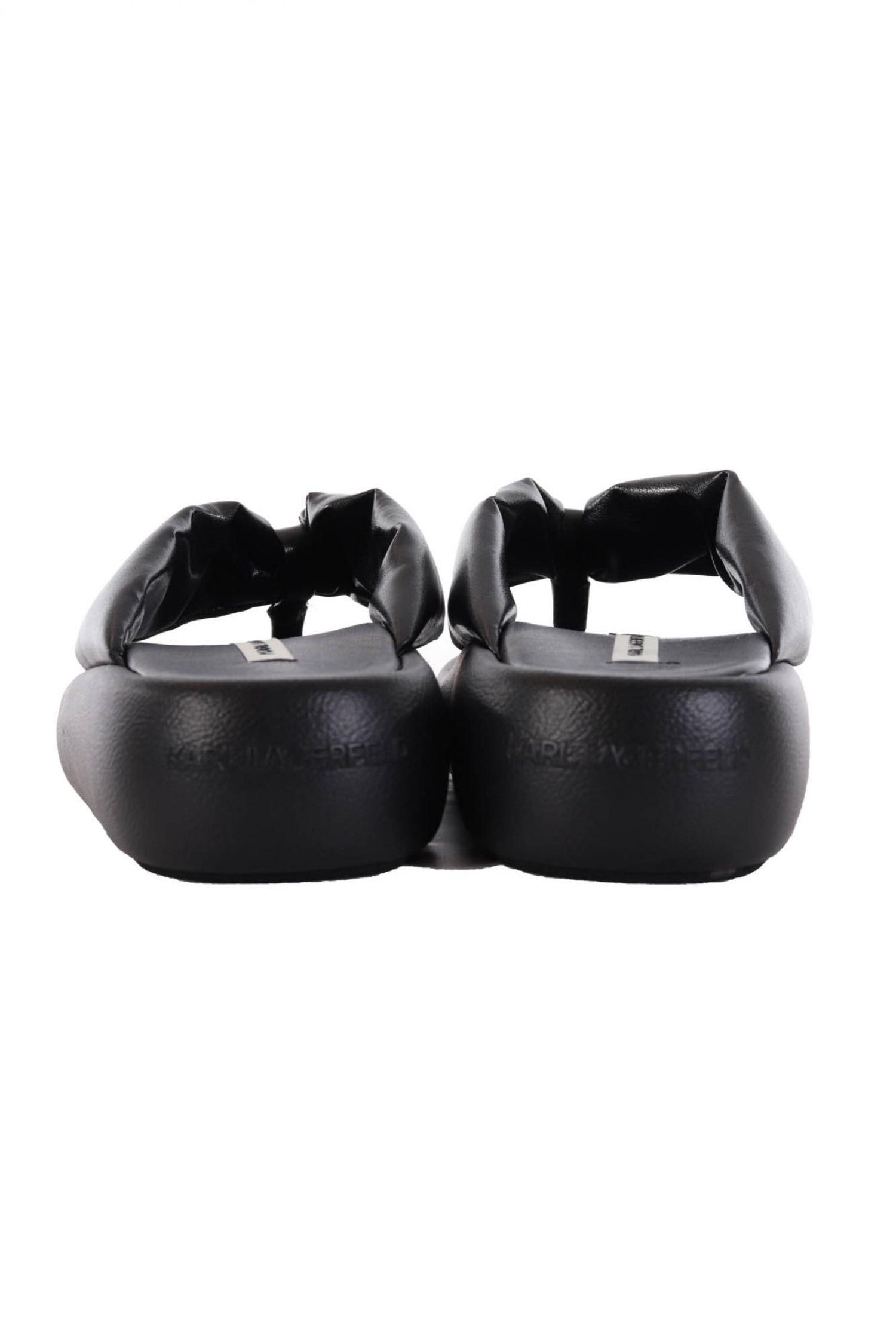 KARL LAGERFELD ΠΑΠΟΥΤΣΙΑ ΠΑΝΤΟΦΛΕΣ LAGUNA QUILTED THONG ΜΑΥΡΟ φωτογραφία