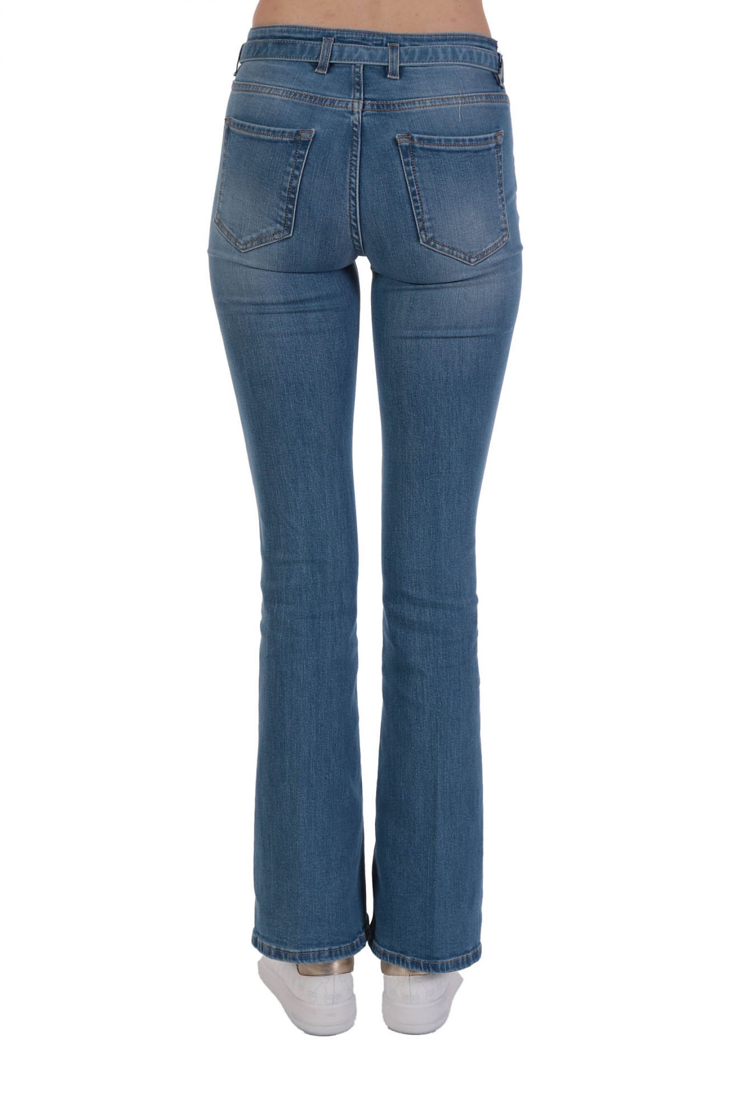 PINKO ΠΑΝΤΕΛΟΝΙ JEANS FLORA 23 FLAIR PJ689 DENIM BLUE ΝΠΛΕ