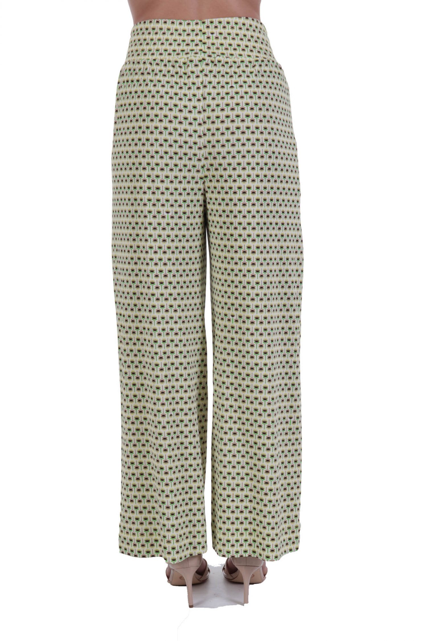 PINKO ΠΑΝΤΕΛΟΝΑ PINEROLO PANTALONE JERSEY STAMPATO MULTICOLOR ΚΙΤΡΙΝΟ