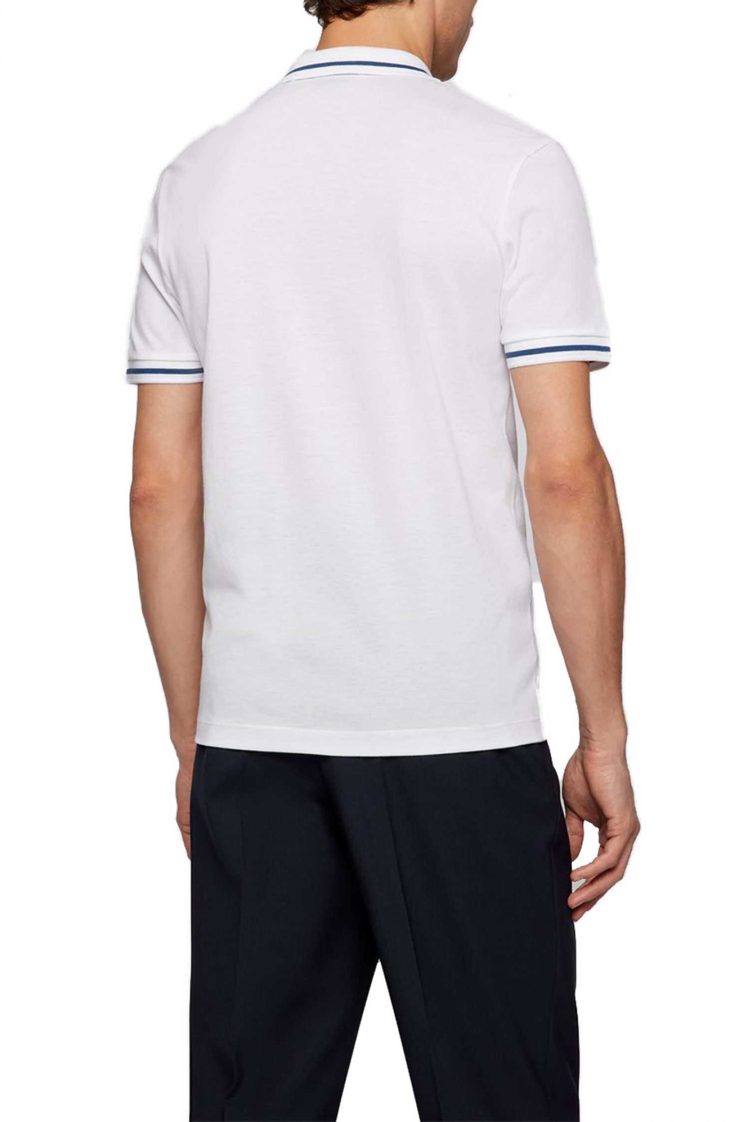 BOSS POLO SLIM FIT MERCERISED PHILLIPSON 106 ΛΕΥΚΟ φωτογραφία