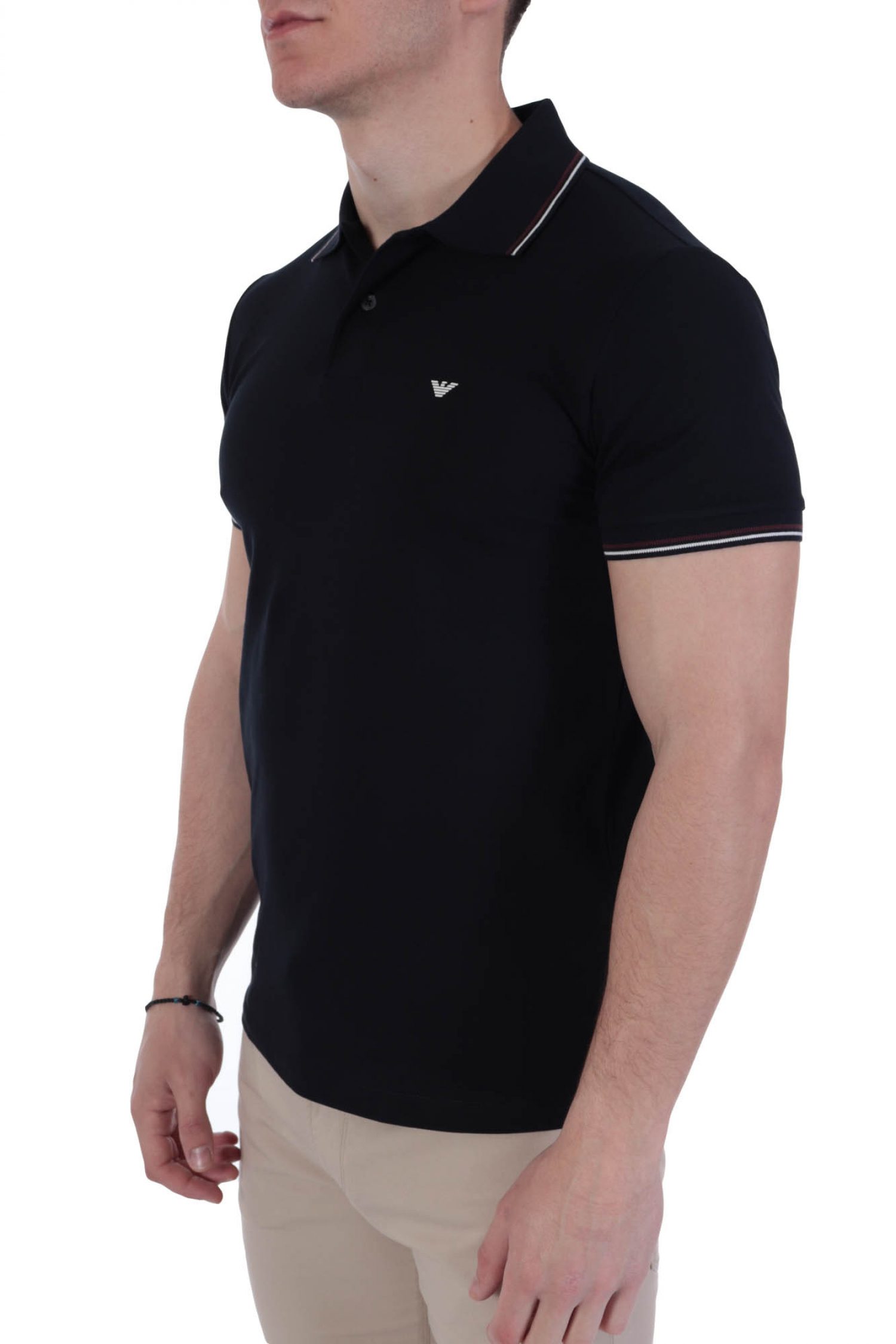 EMPORIO ARMANI POLO LOGO ESSENTIAL ΜΠΛΕ φωτογραφία