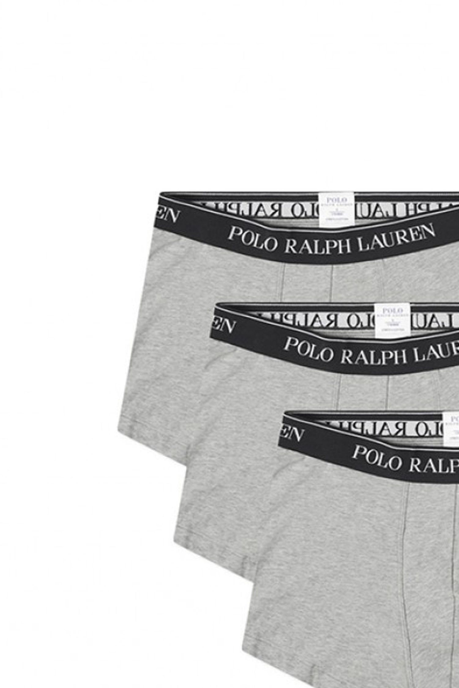 RALPH LAUREN UNDERWEAR ΕΣΩΡΟΥΧΟ ΣΕΤ 3PACK STRETCH COTTON TRUNK ΓΚΡΙ