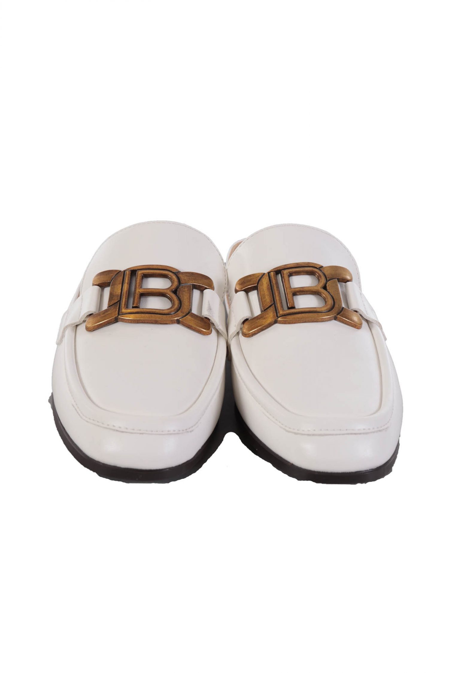 LAURA BIAGIOTTI ΠΑΠΟΥΤΣΙΑ MULES ΦΛΑΤ ΜΕ ΑΓΚΡΑΦΑ ΛΕΥΚΟ