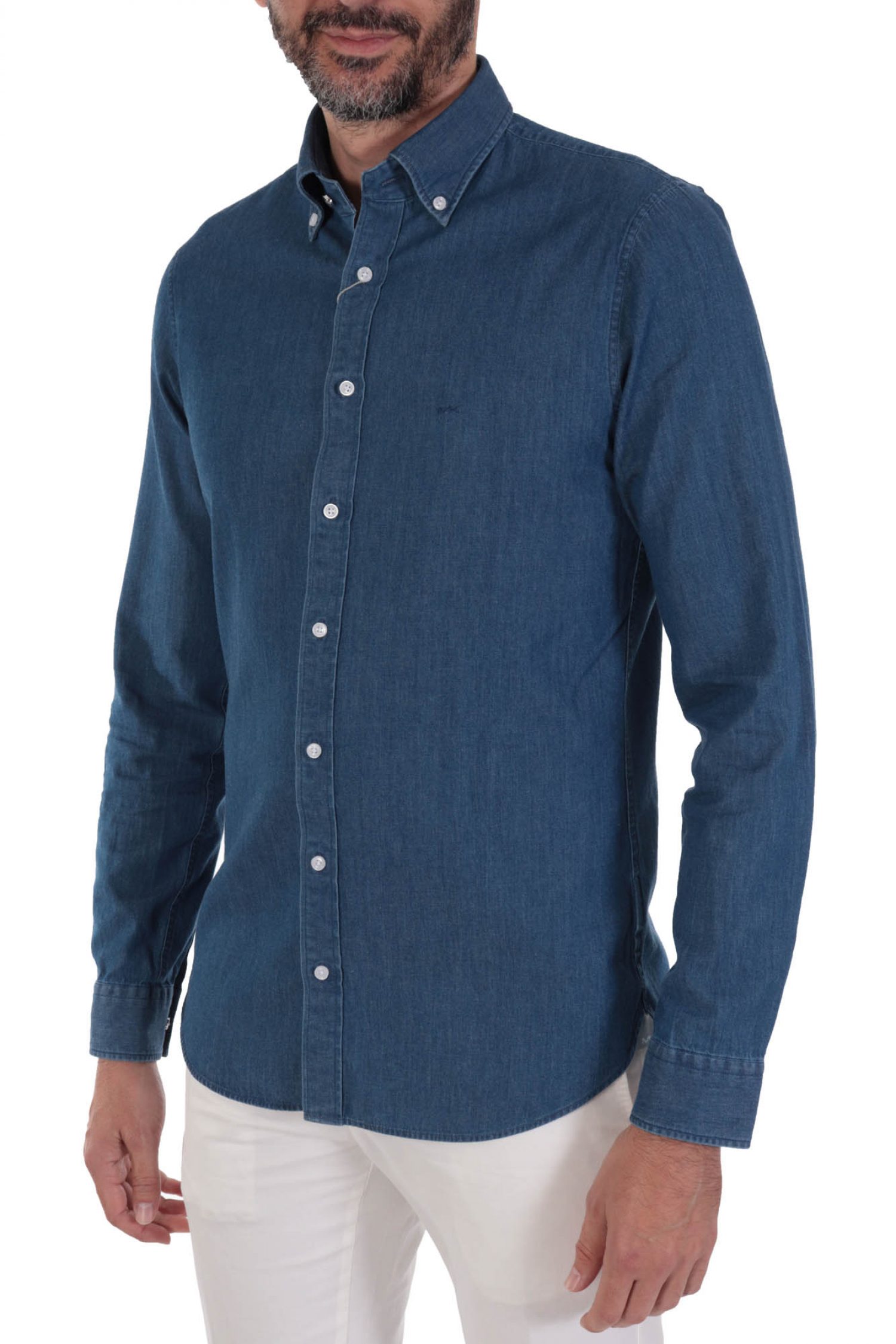 MICHAEL KORS ΠΟΥΚΑΜΙΣΟ JEANS SLIM FIT ΜΠΛΕ