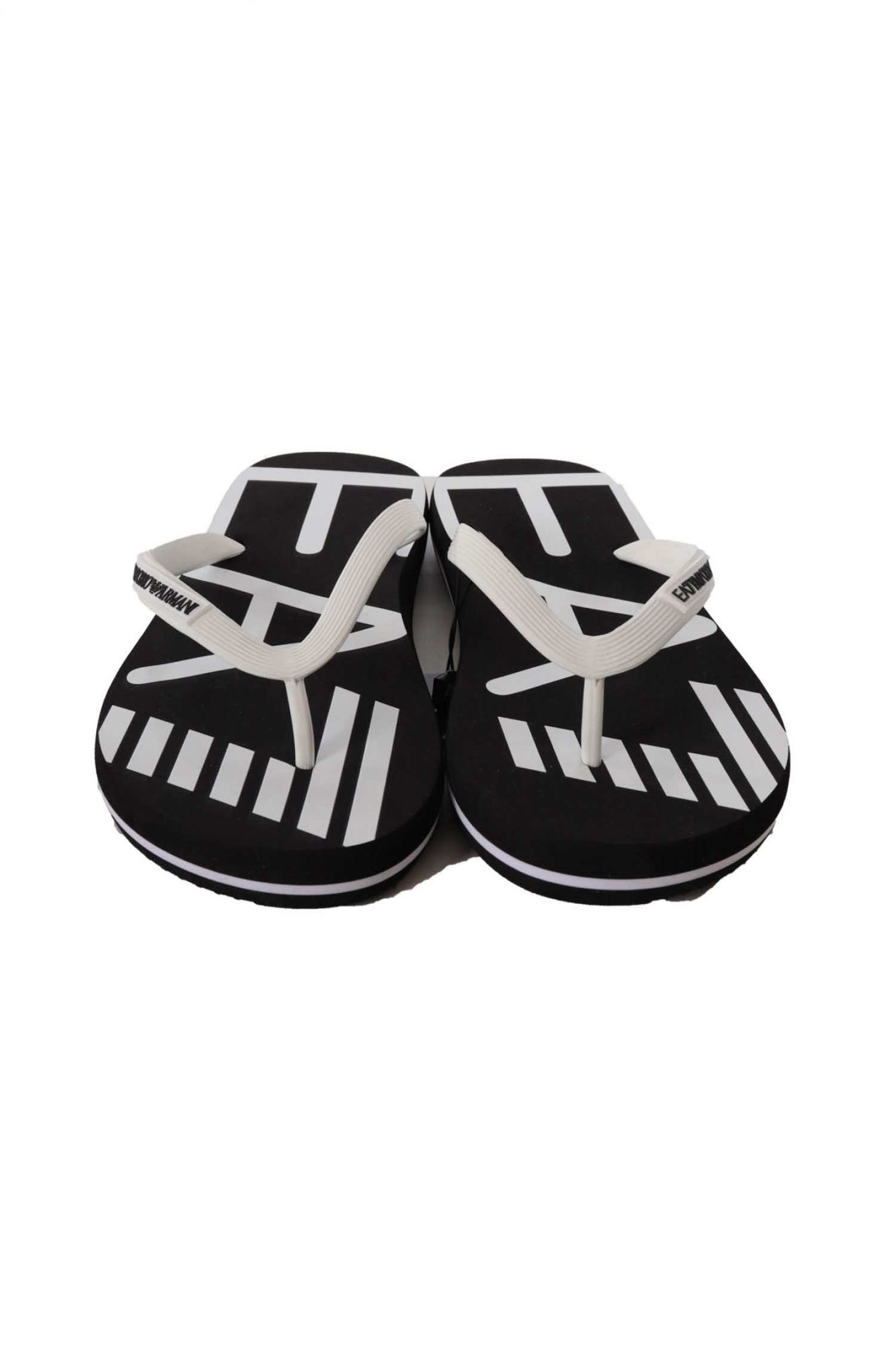 ARMANI 7 ΠΑΝΤΟΦΛΕΣ ΘΑΛΑΣΣΗΣ LOGO ΜΑΥΡΟ-ΛΕΥΚΟ