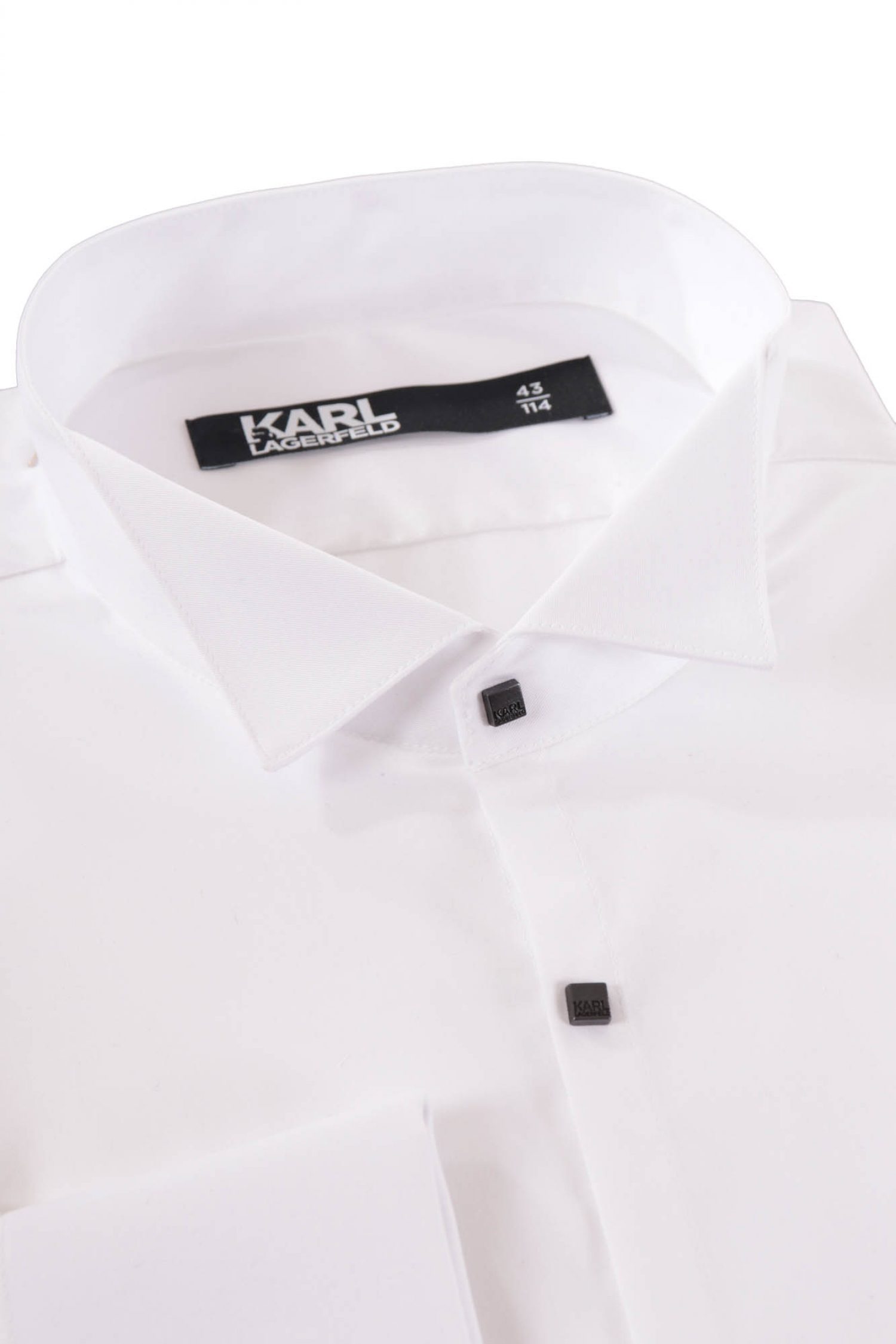 KARL LAGERFELD ΠΟΥΚΑΜΙΣΟ ΣΠΑΣΤΟΣ ΓΙΑΚΑΣ ΜΑΝΙΚΕΤΟΚΟΥΜΠΟ EASY CARE ΛΕΥΚΟ φωτογραφία