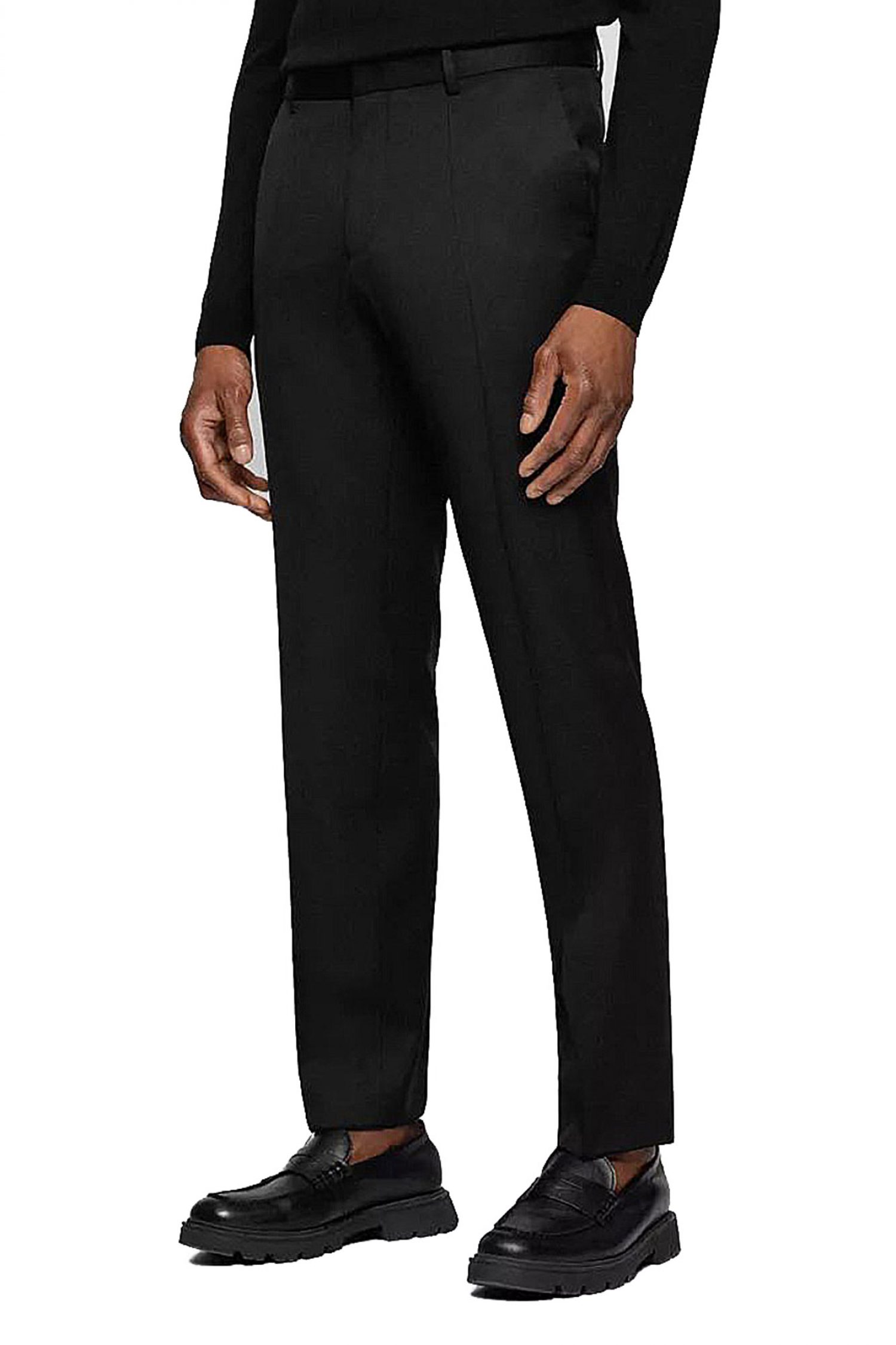 BOSS ΠΑΝΤΕΛΟΝΙ ΚΟΣΤΟΥΜΙΟΥ SLIM FIT HUGE-GENIUS-B1 ΜΑΥΡΟ