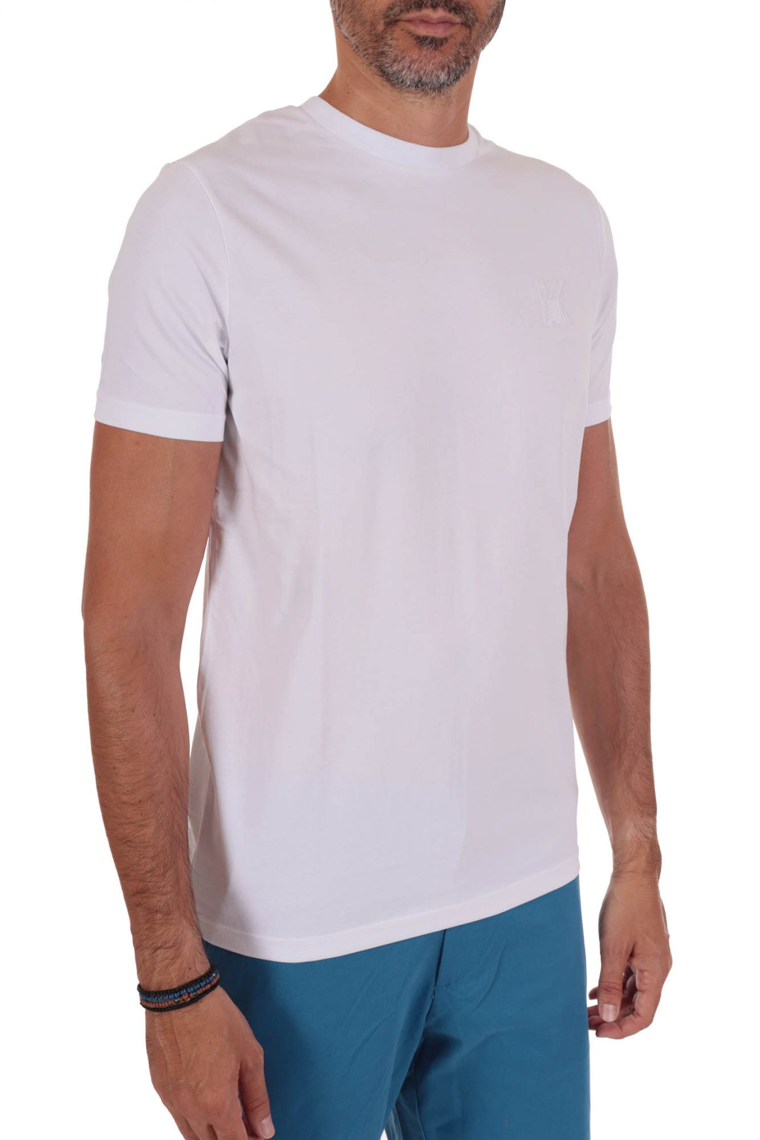 KARL LAGERFELD T-SHIRT CREW NECK LOGO ΛΕΥΚΟ φωτογραφία