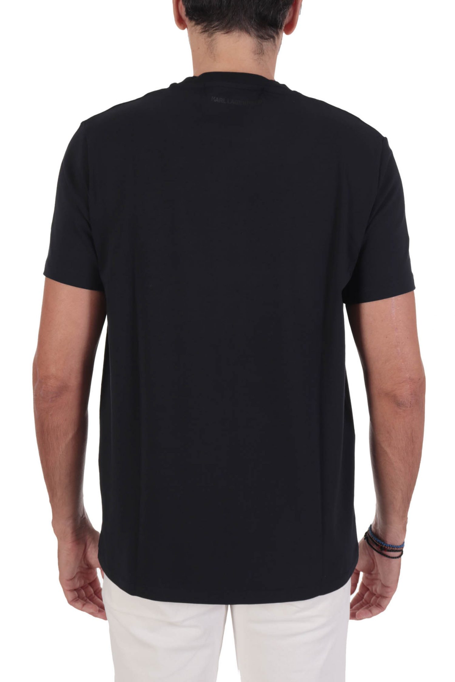 KARL LAGERFELD T-SHIRT CREW NECK LOGO ΜΠΛΕ φωτογραφία